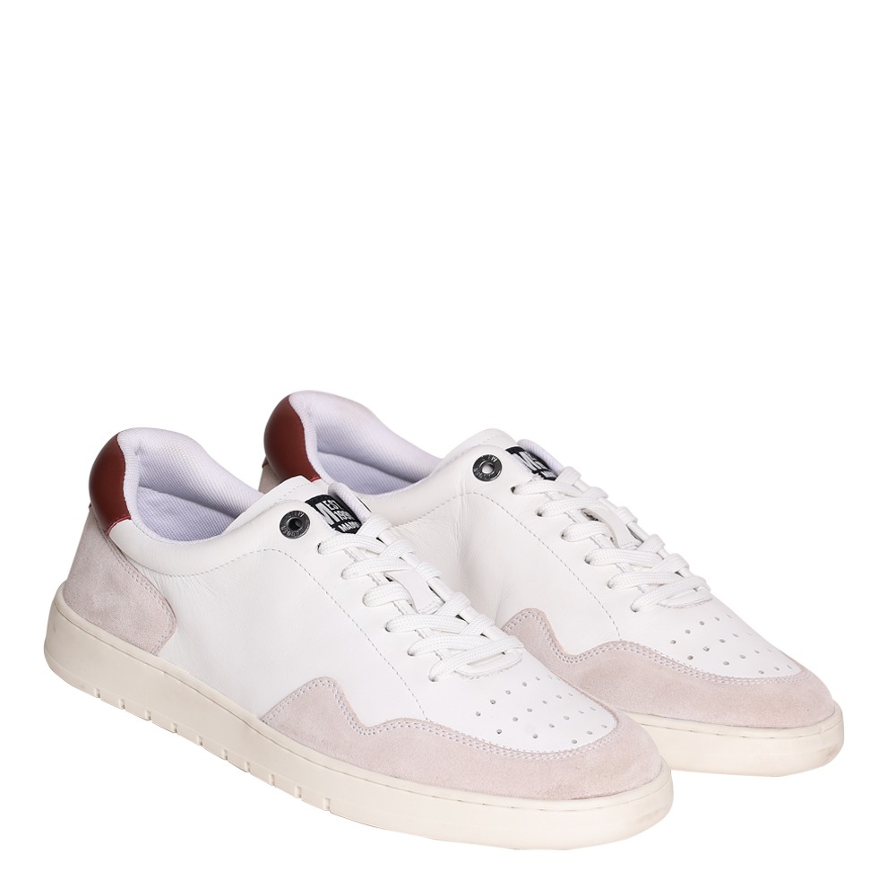 SM-1630 White/White/Bordo Sneakers