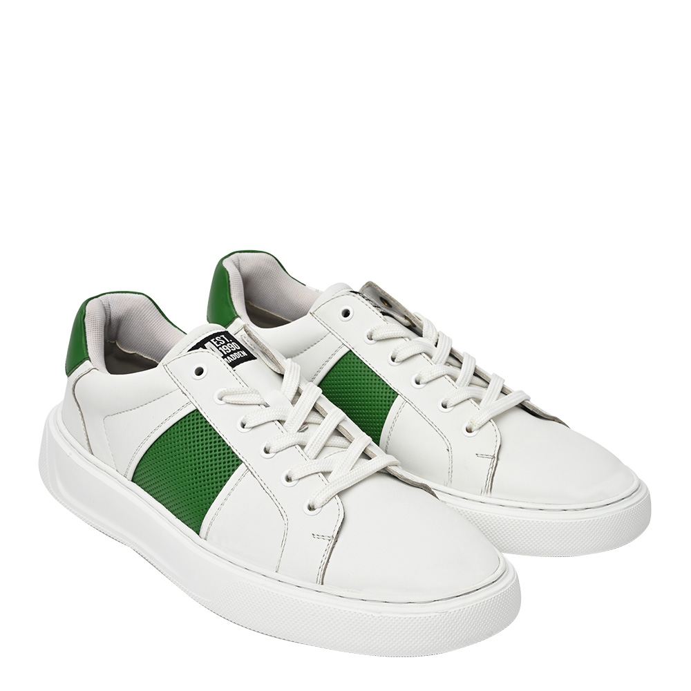 SM-1632 WHITE/GREEN SNEAKER