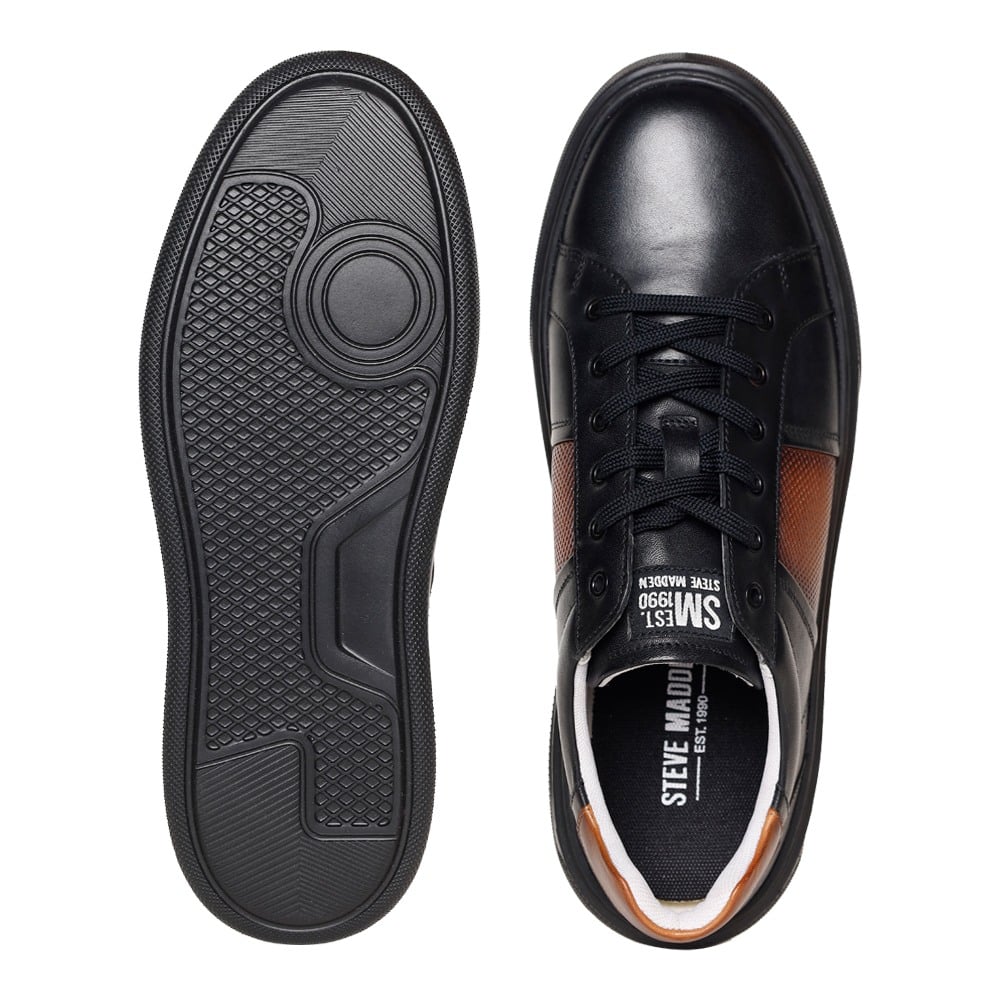 SM-1632 BLACK/TAN SNEAKER