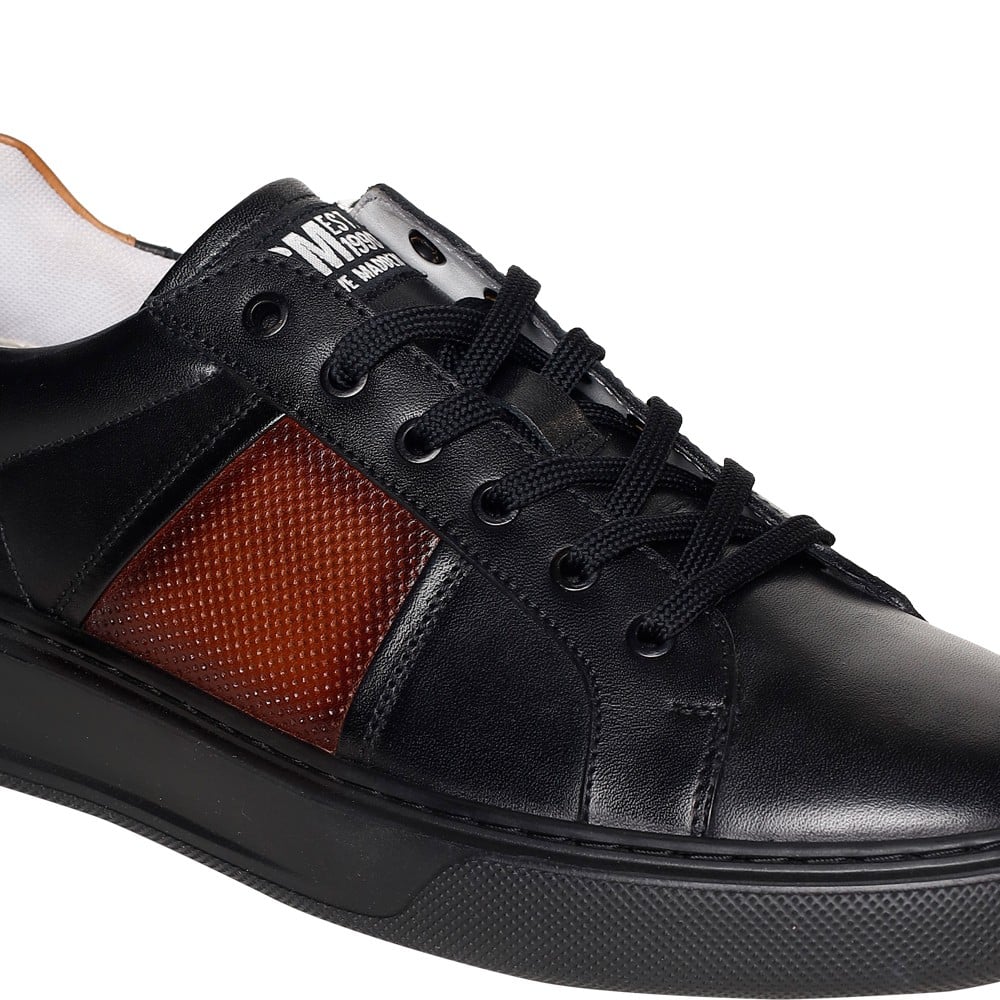 SM-1632 BLACK/TAN SNEAKER