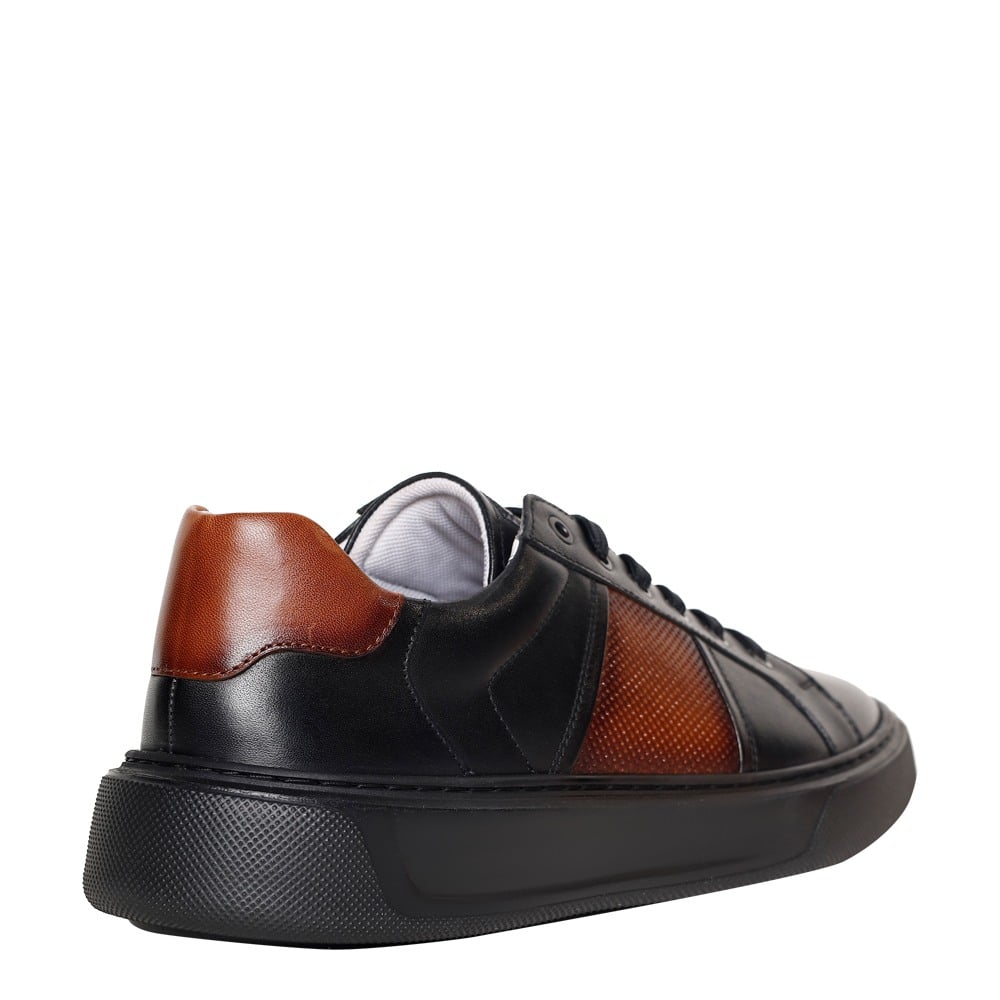 SM-1632 BLACK/TAN SNEAKER