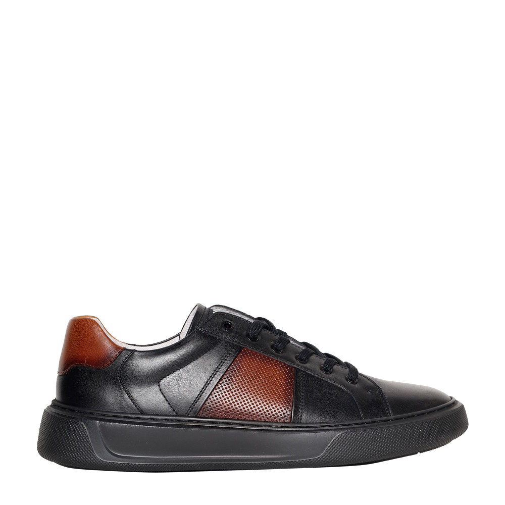 SM-1632 BLACK/TAN SNEAKER