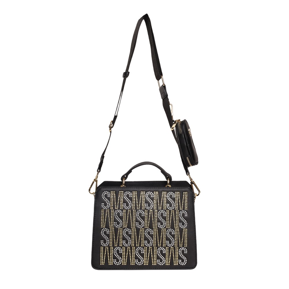 Bevelyn-Rhinestone Multi Satchel