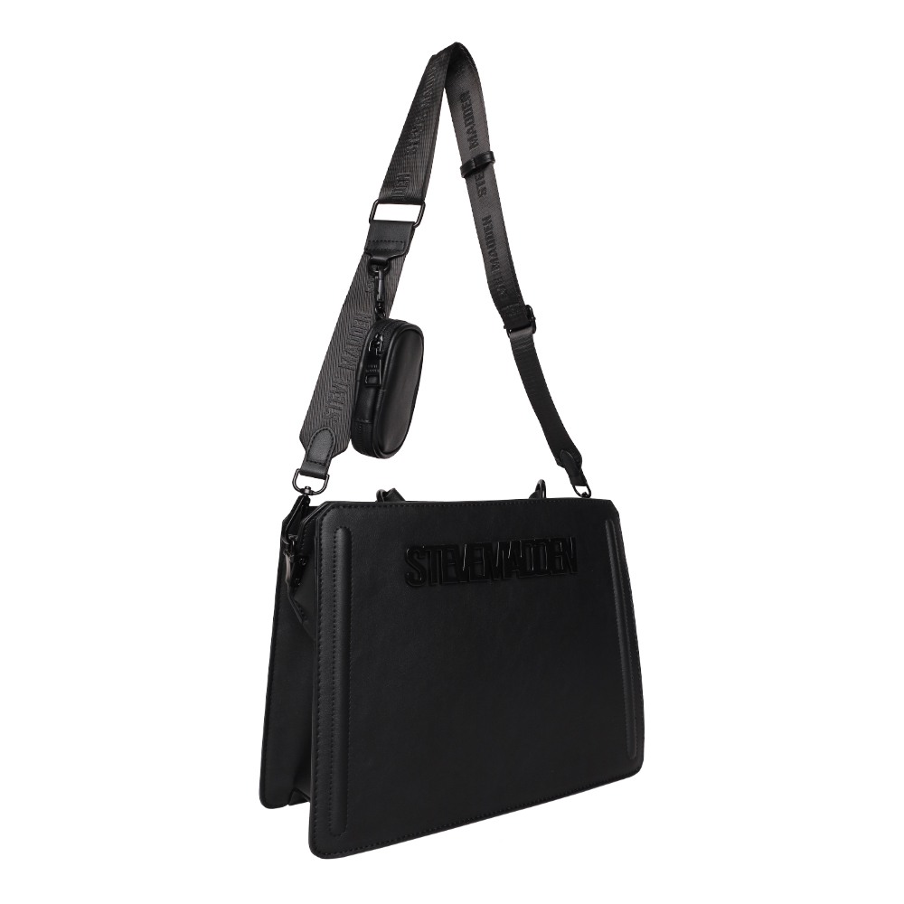 Bevelyn Large Black Satchel