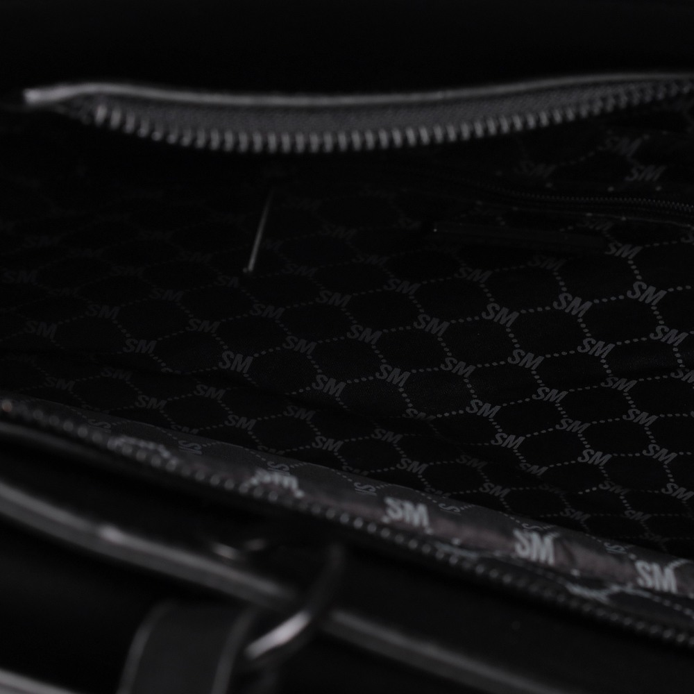 Bevelyn Large Black Satchel