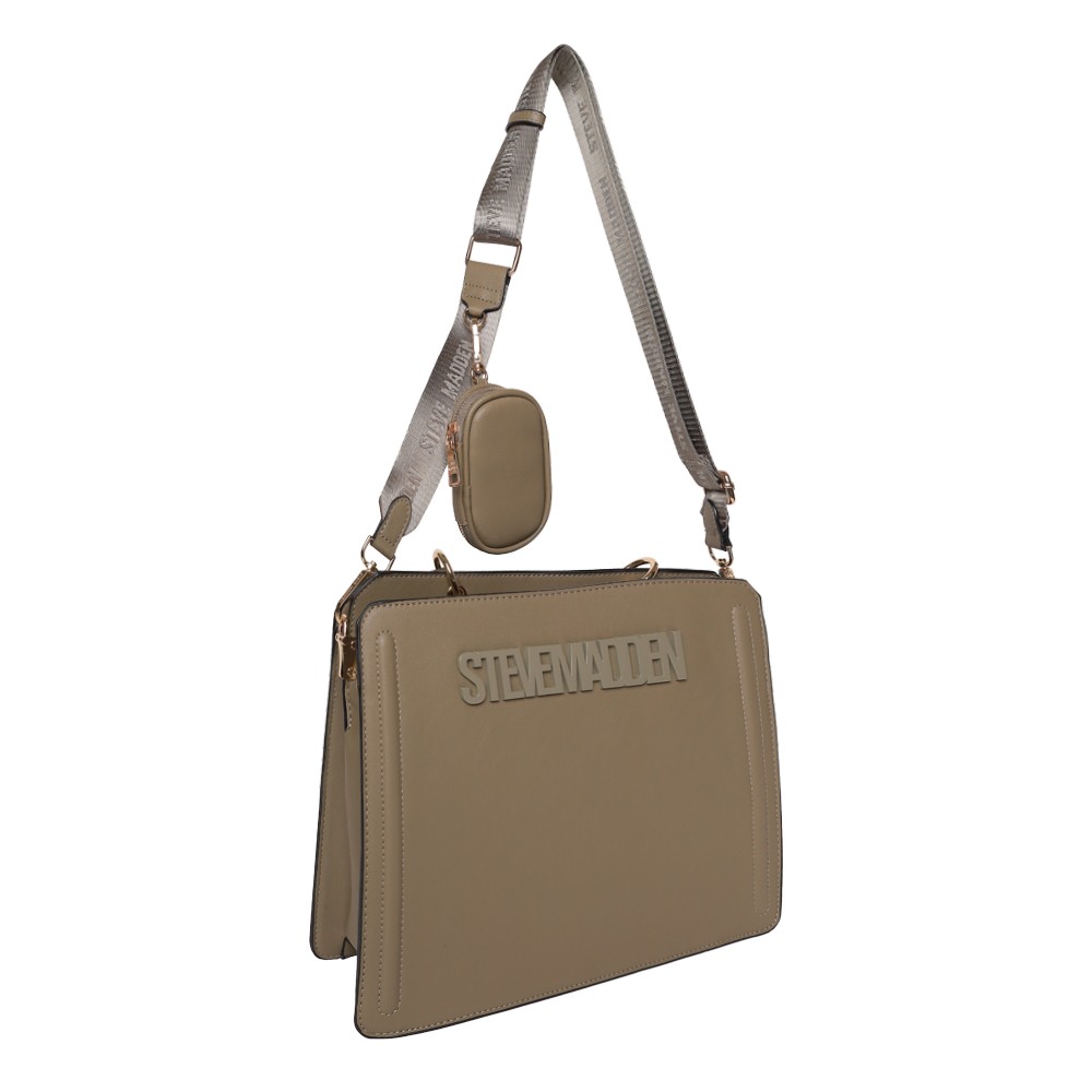 Bevelyn Large Olive Satchel