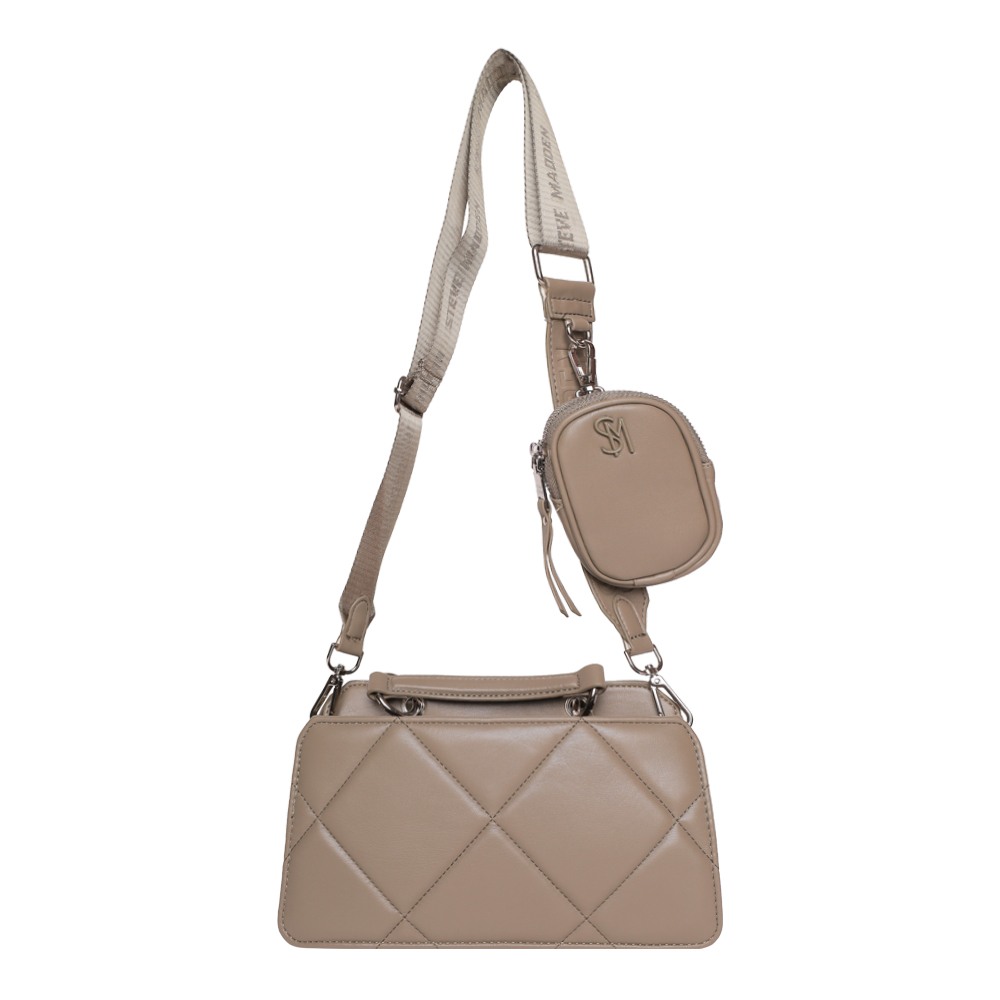Bevie Quiled Light Olive Satchel