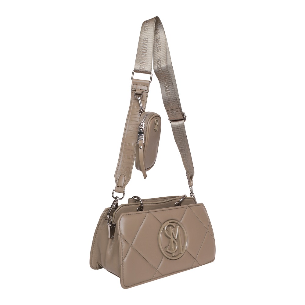 Bevie Quiled Light Olive Satchel