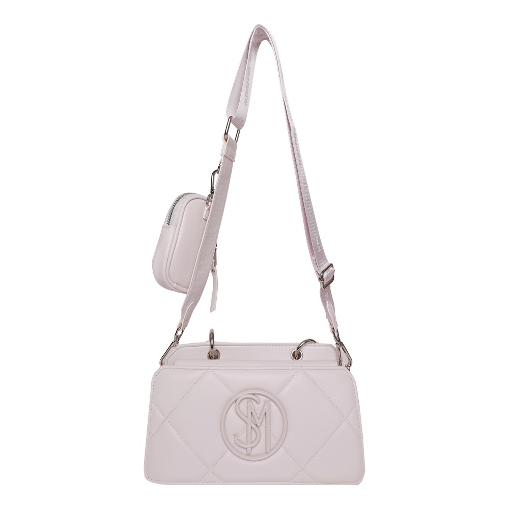 Bevie Quiled Chalk Satchel