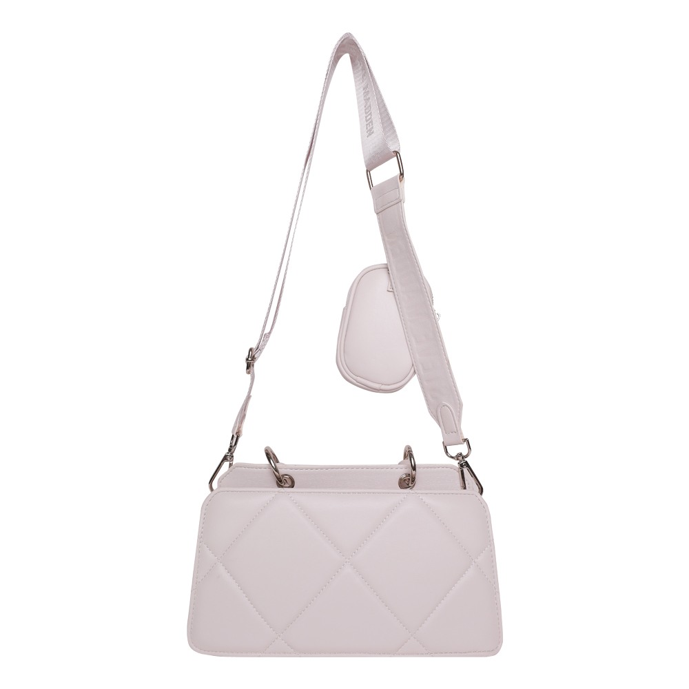 Bevie Quiled Chalk Satchel