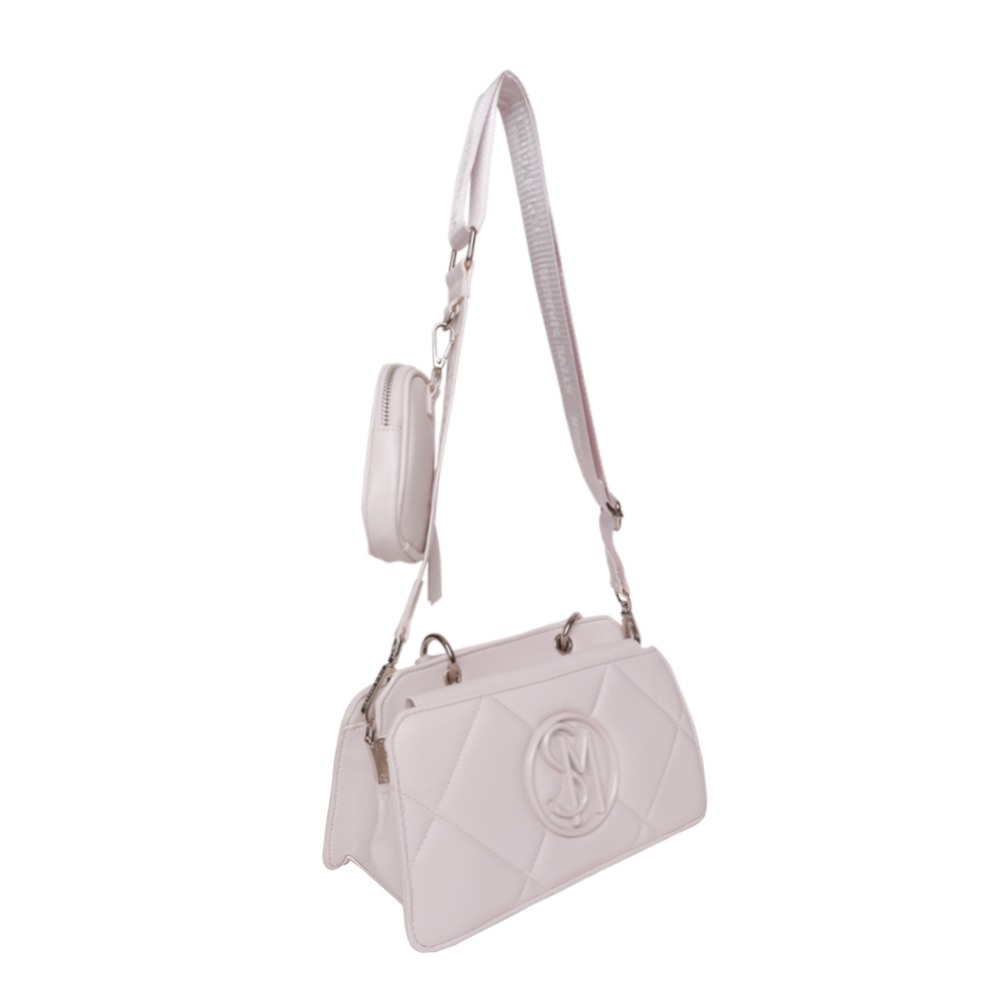 Bevie Quiled Chalk Satchel