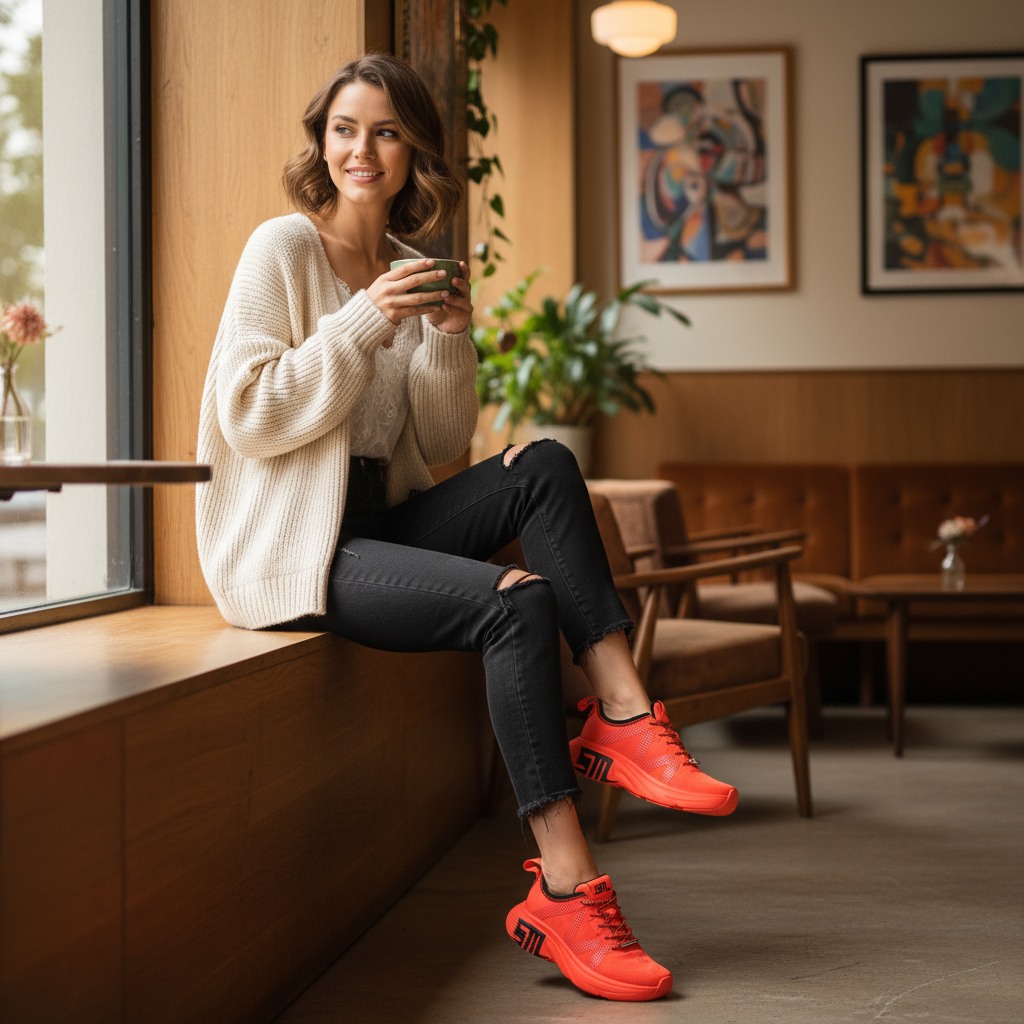 CLIMB 1 Red Sneakers