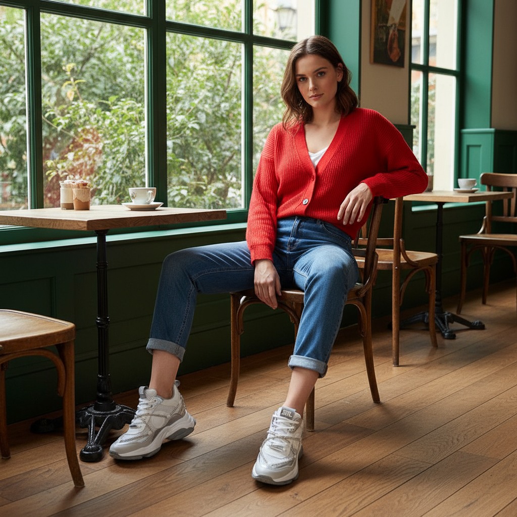 Motocross White Sneakers