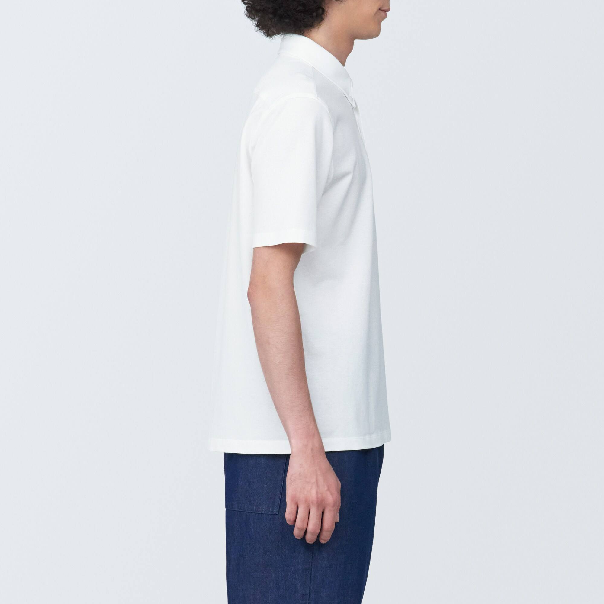 Men's Cool touch pique button down S/Slv polo shirt