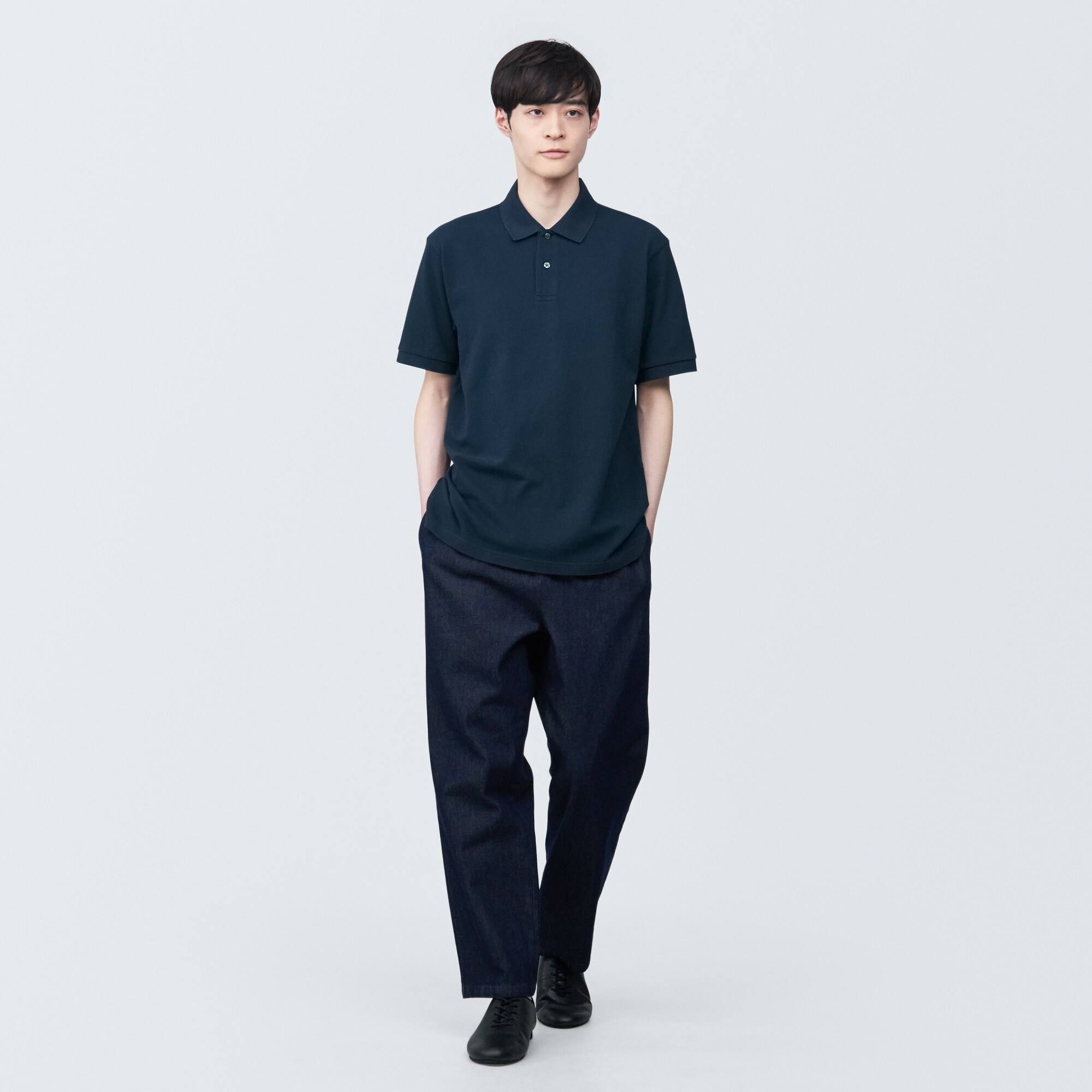 Men's Washed pique S/Slv polo shirt
