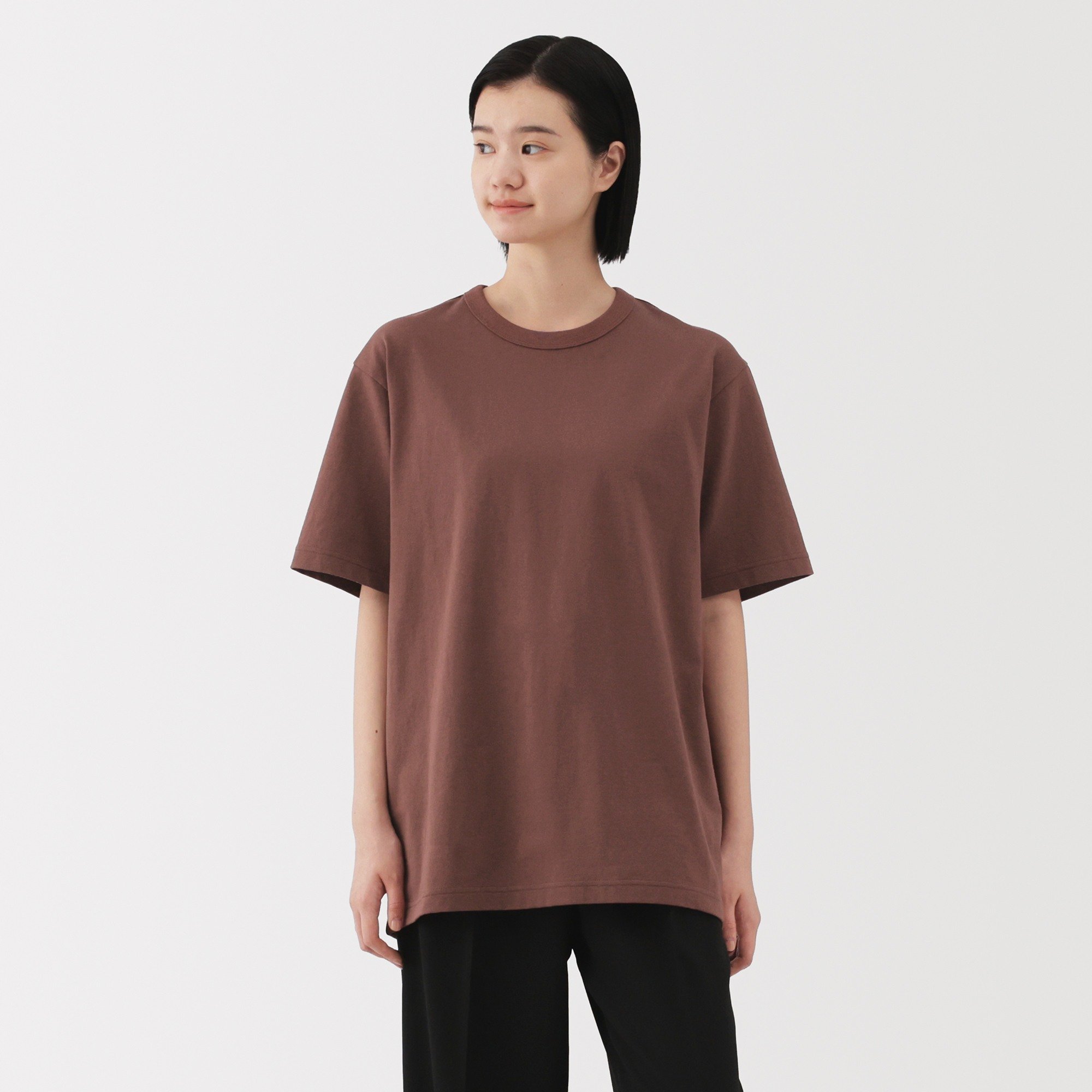 Men's Washed heavyweight crew neck S/Slv T-shirt