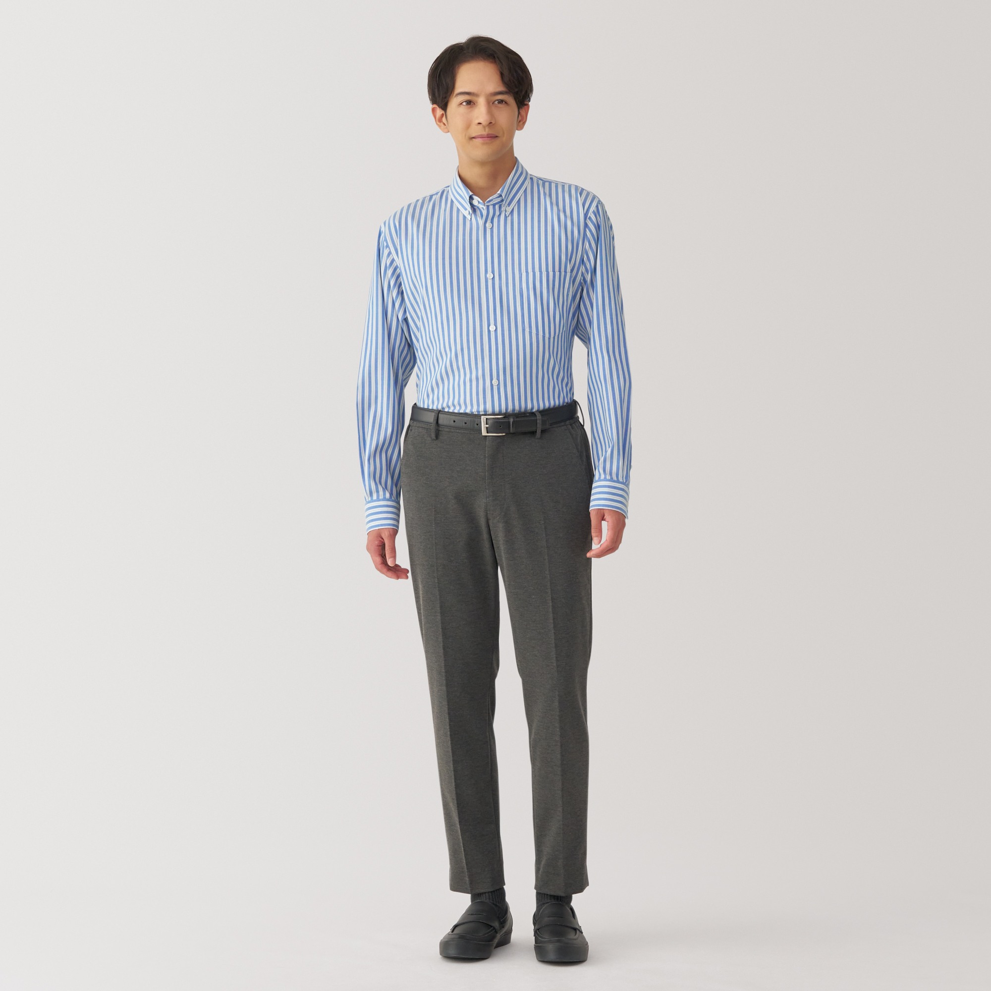M's Non-Iron button down collar L/Slv shirt