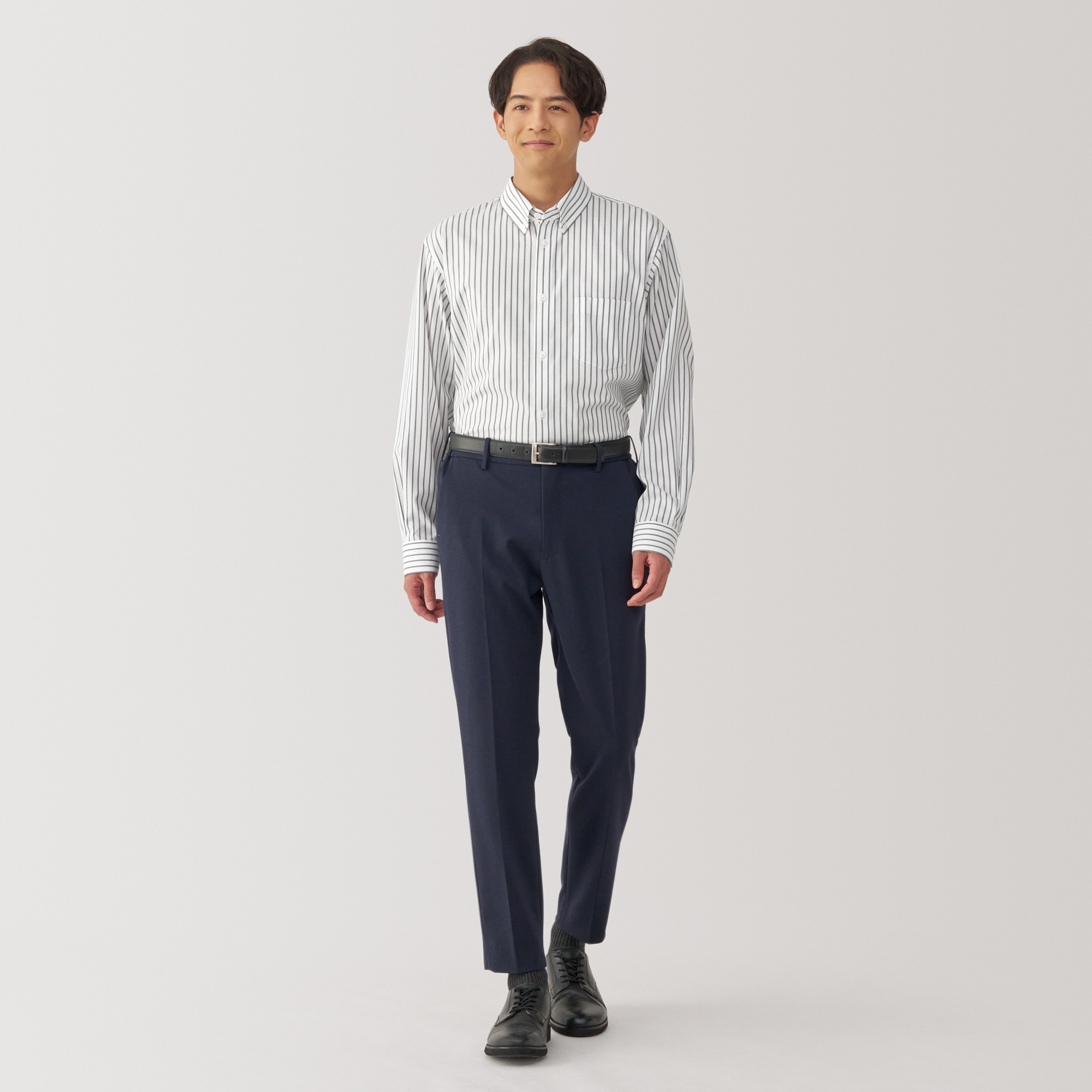 M's Non-Iron button down collar L/Slv shirt