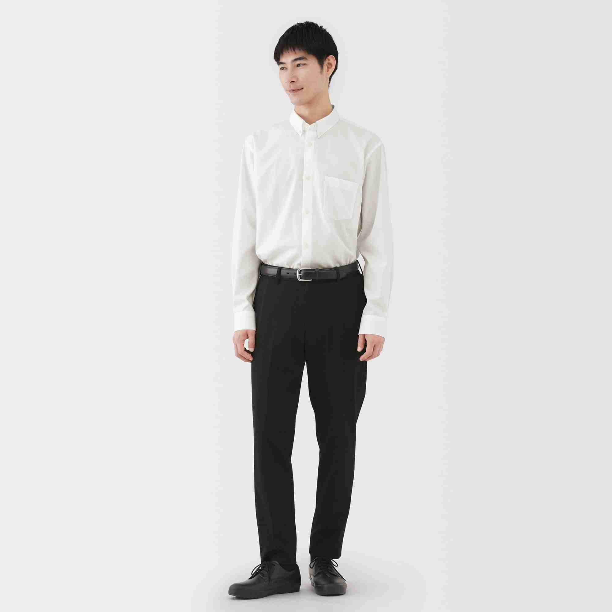 M's Non-Iron button down collar L/Slv shirt