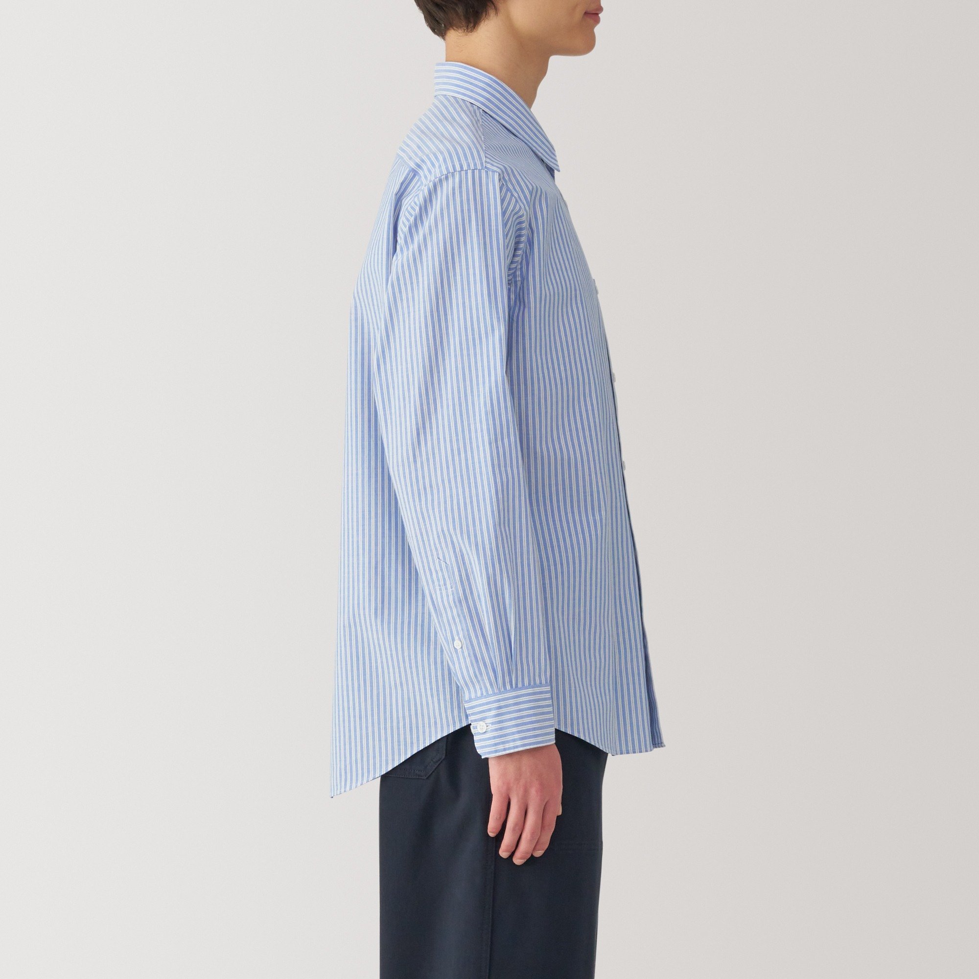 M's Washed broadcloth L/Slv shirt