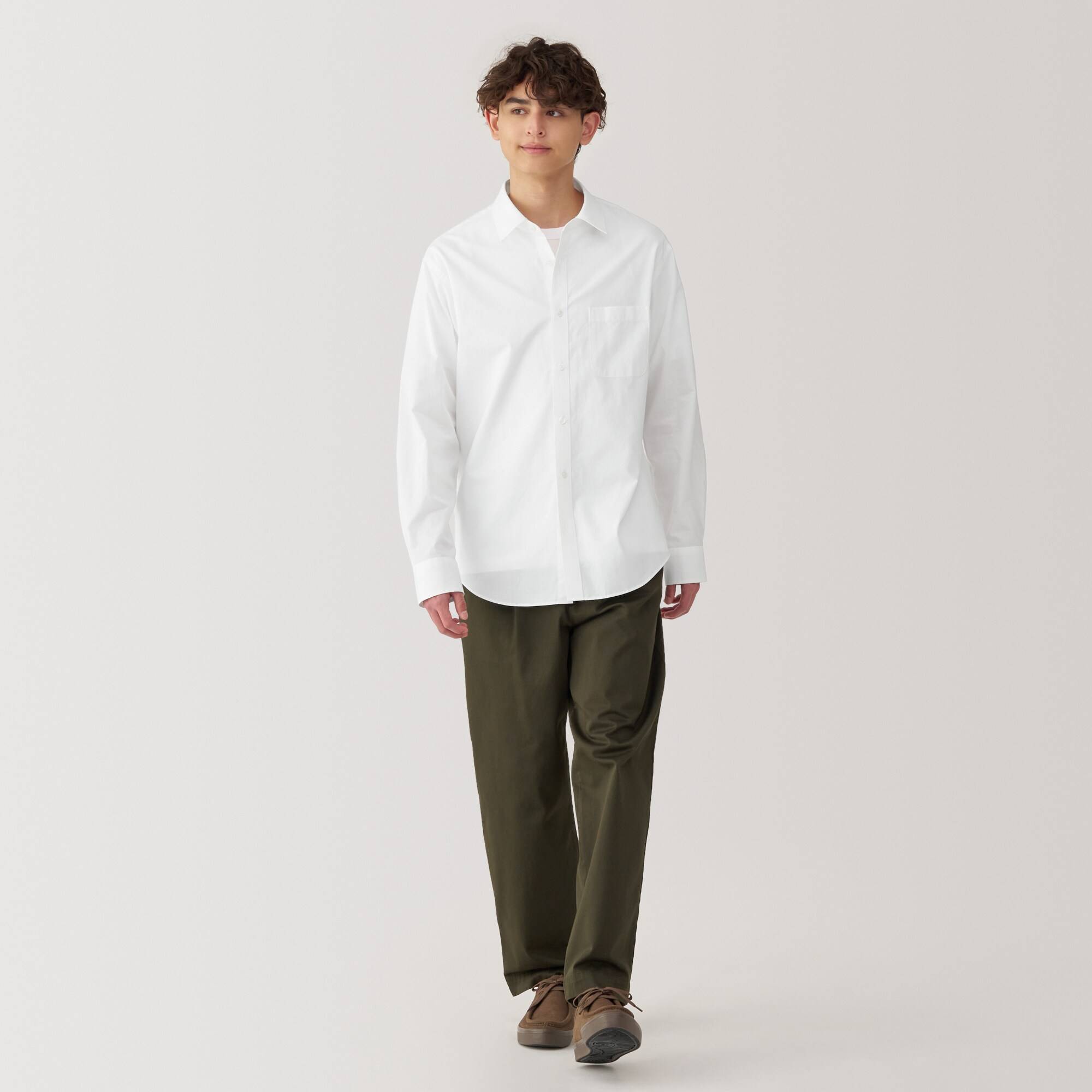 M's Washed broadcloth L/Slv shirt