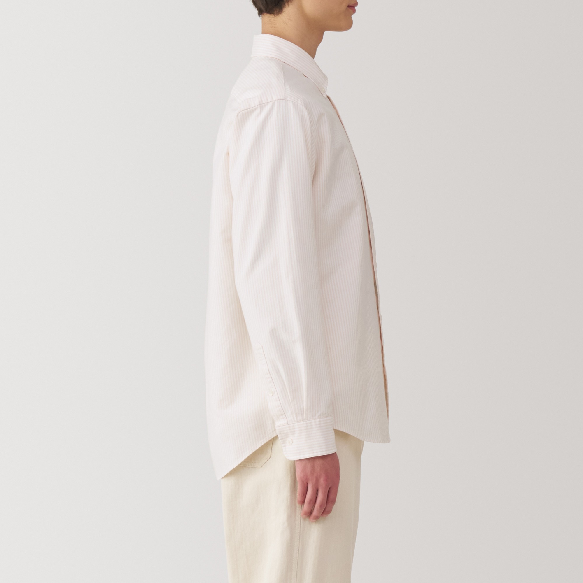 M's Washed oxford button down L/Slv shirt