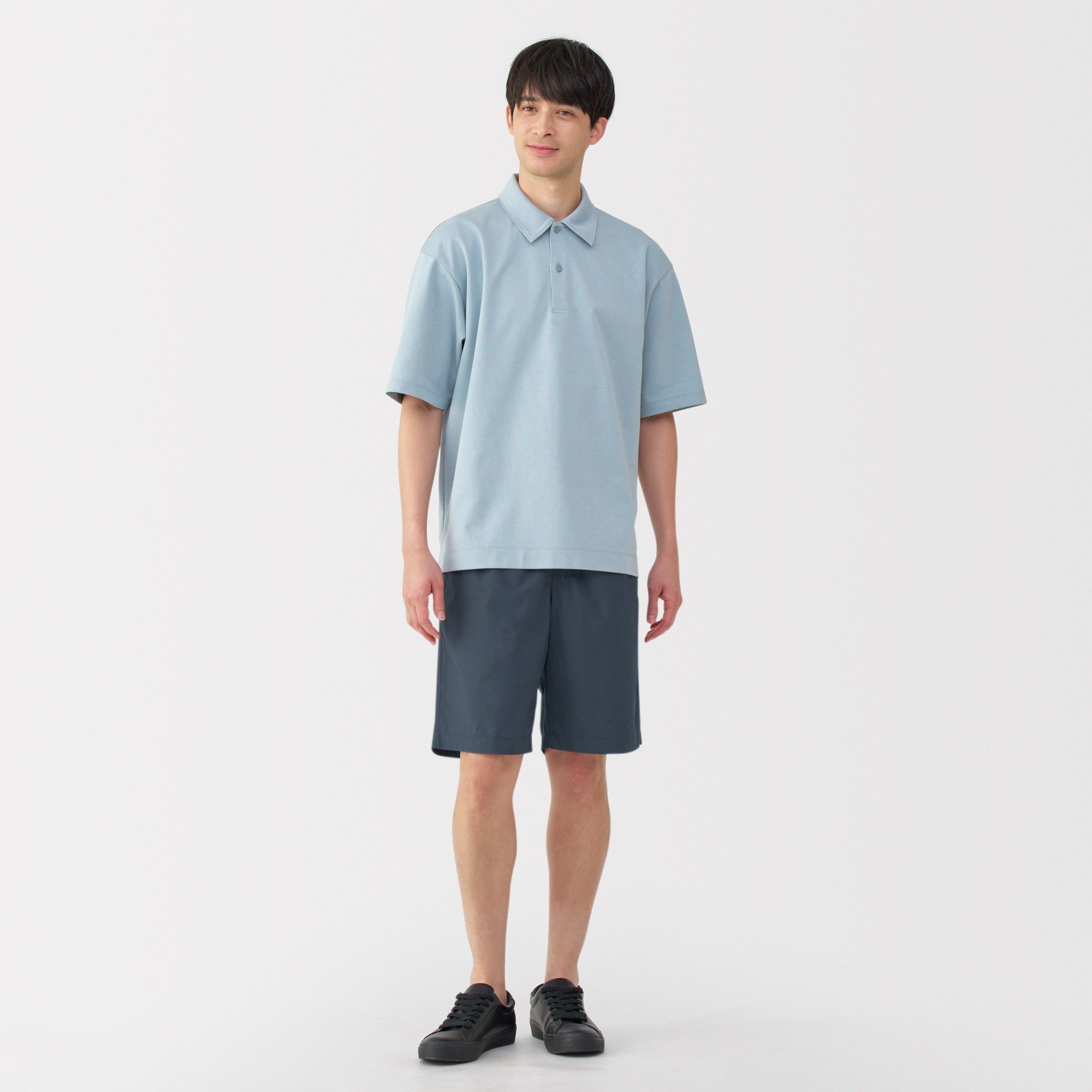 M's Washed broadcloth easy shorts