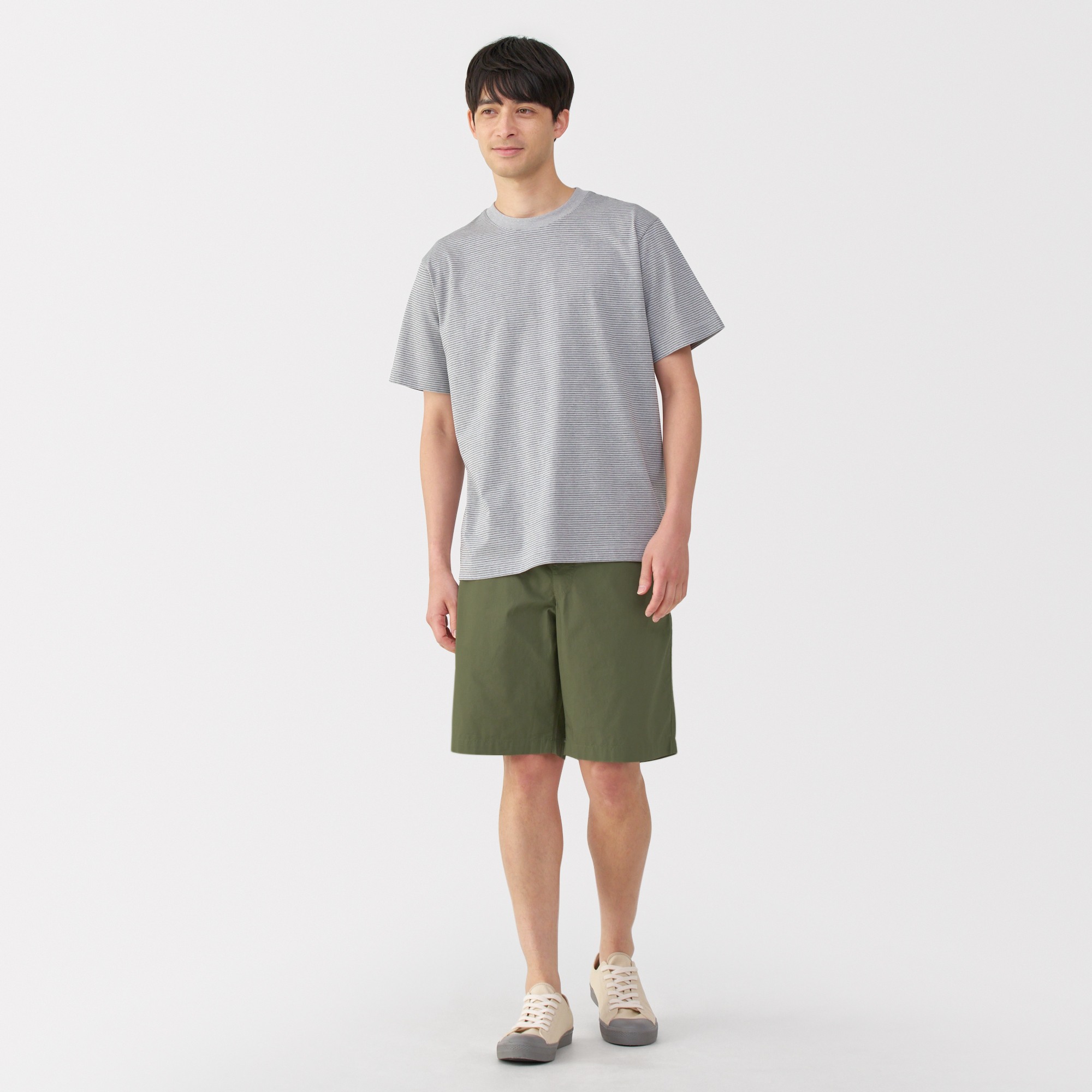 M's Washed broadcloth easy shorts