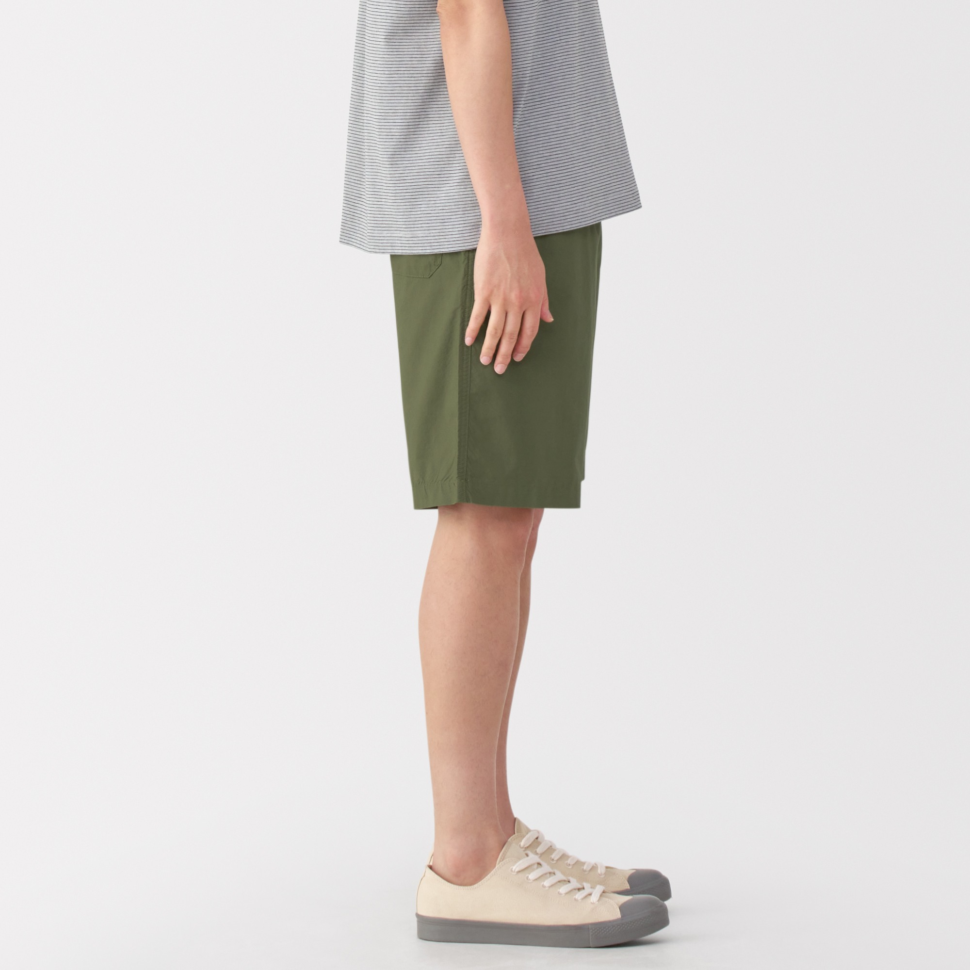 M's Washed broadcloth easy shorts