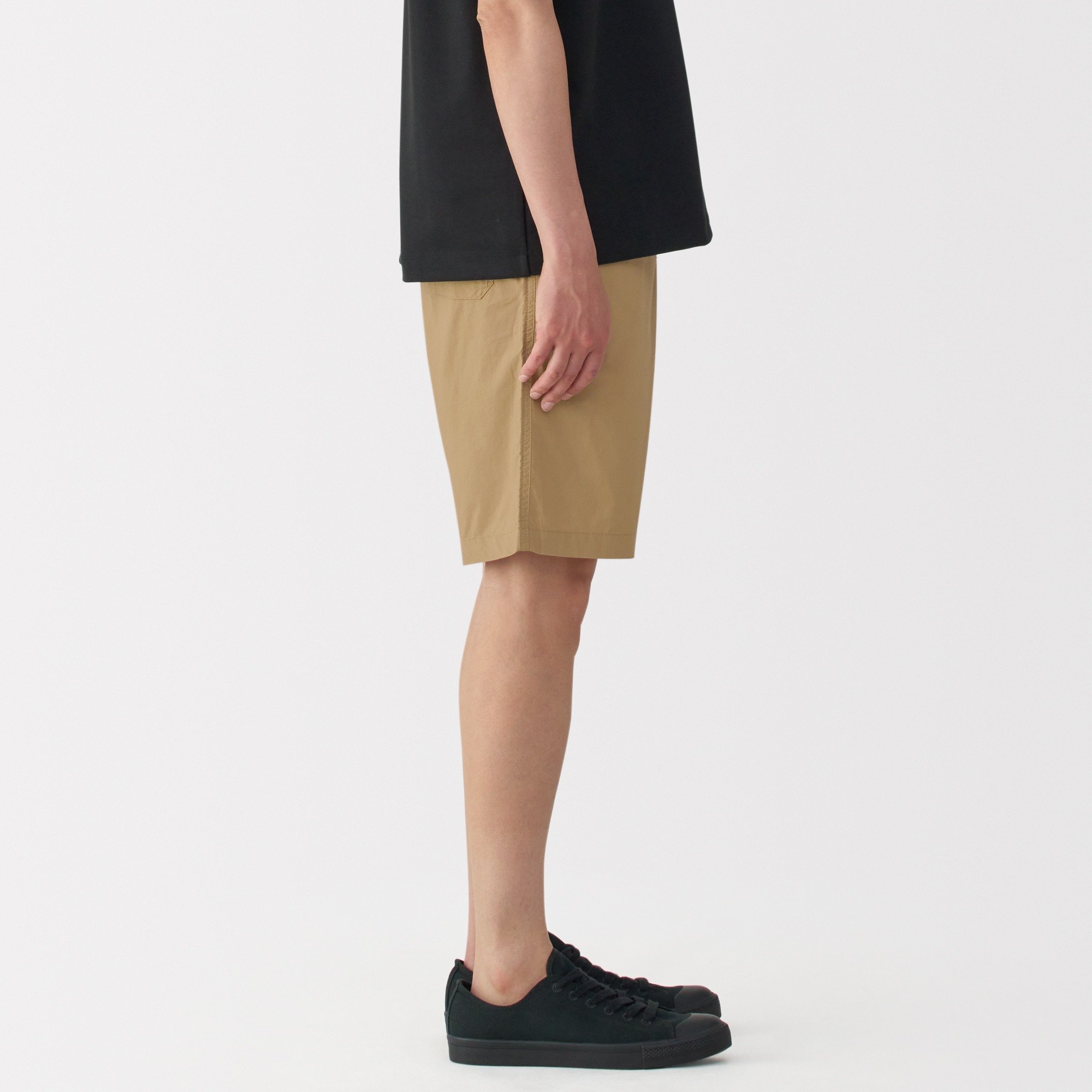 Washed broadcloth easy shorts
