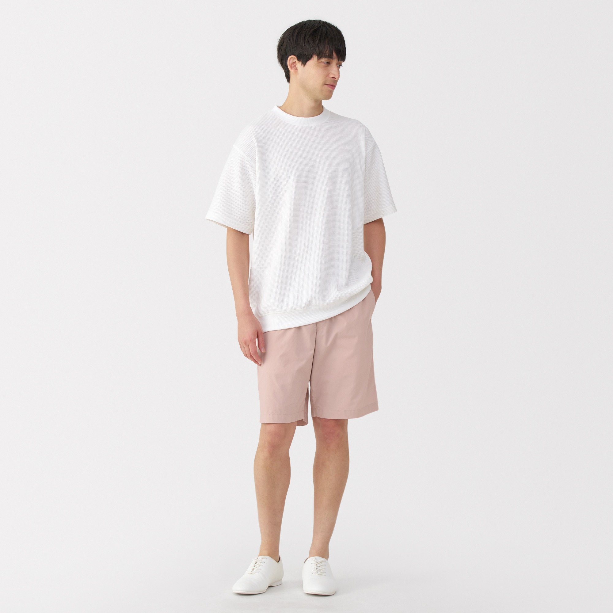 Washed broadcloth easy shorts
