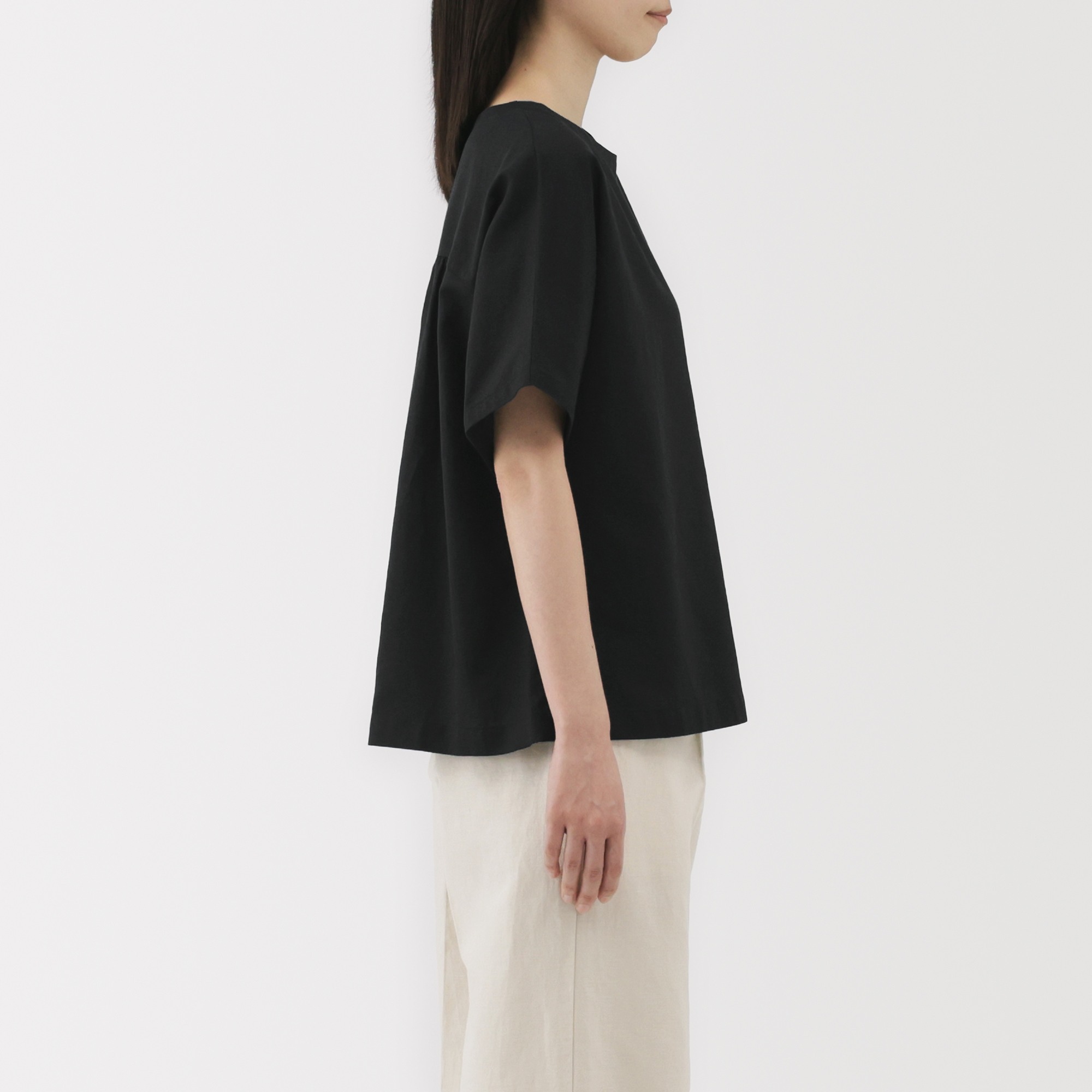 W's Hemp cotton S/S blouse