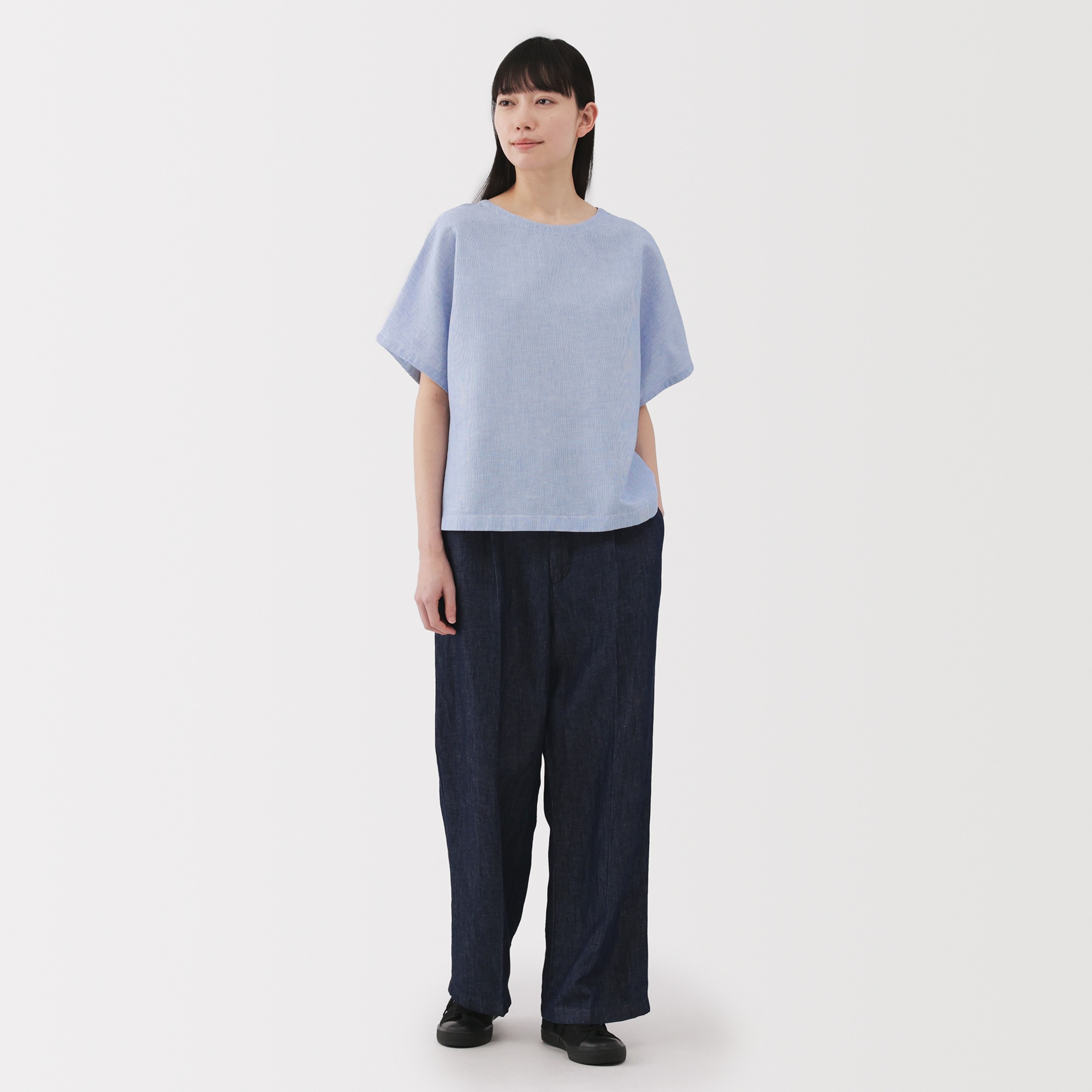 W's Hemp cotton S/S blouse
