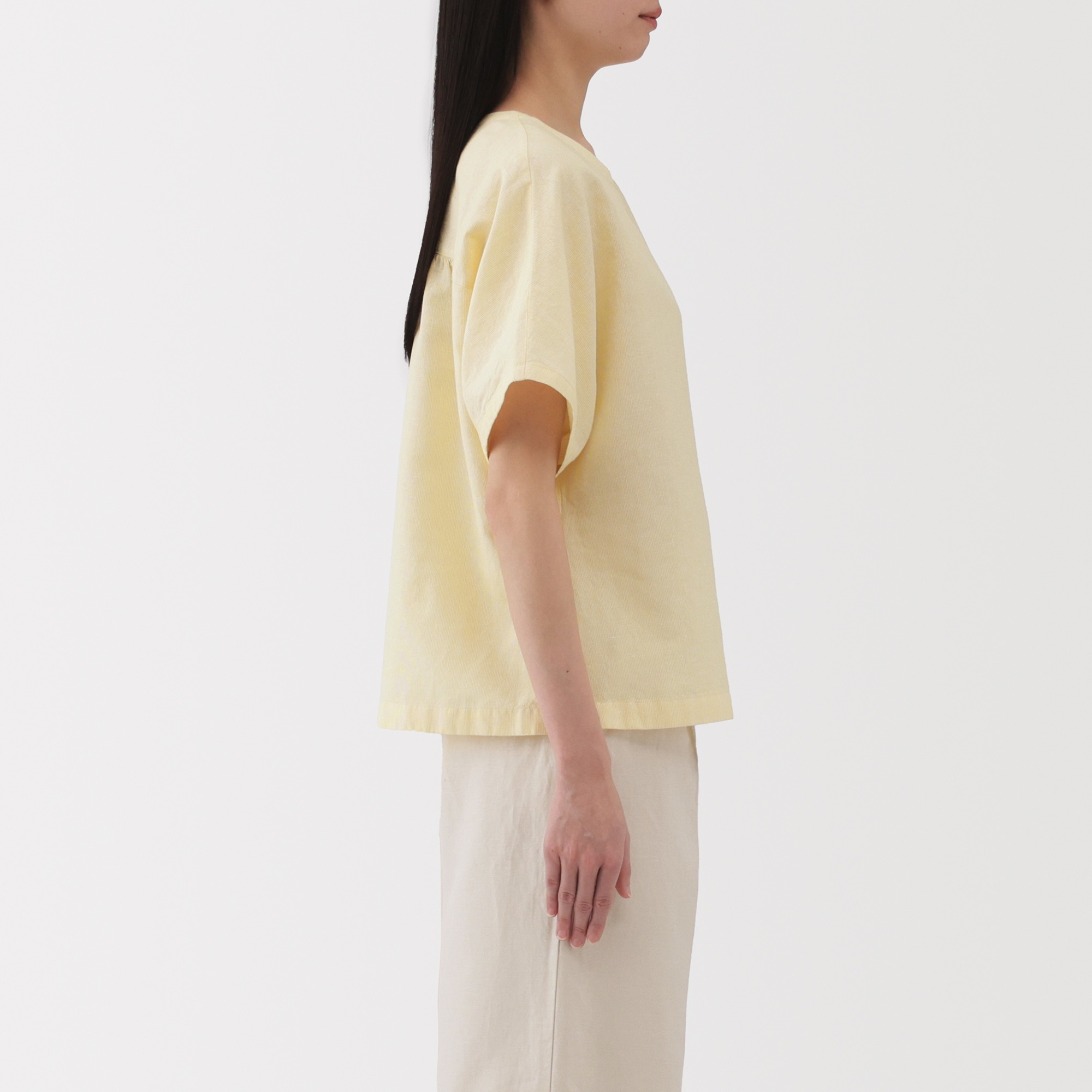 W's Hemp cotton S/S blouse