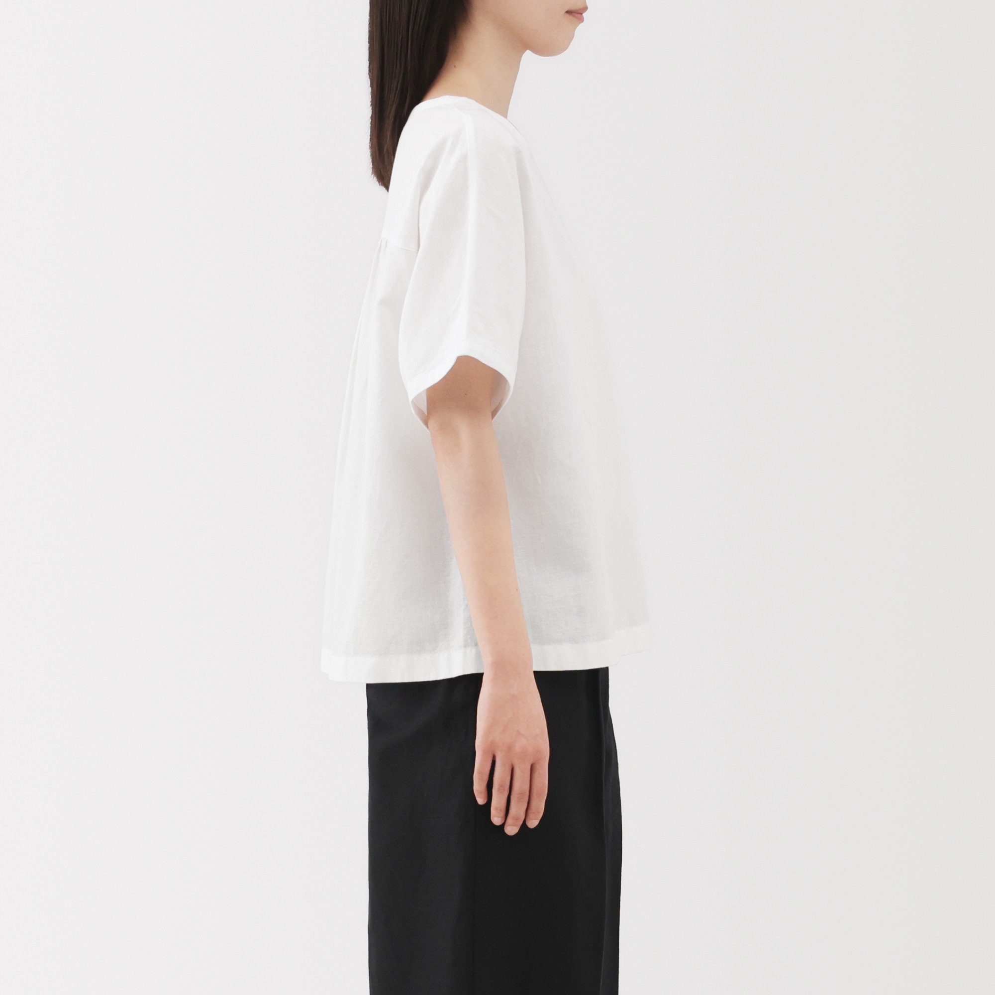 W's Hemp cotton S/S blouse