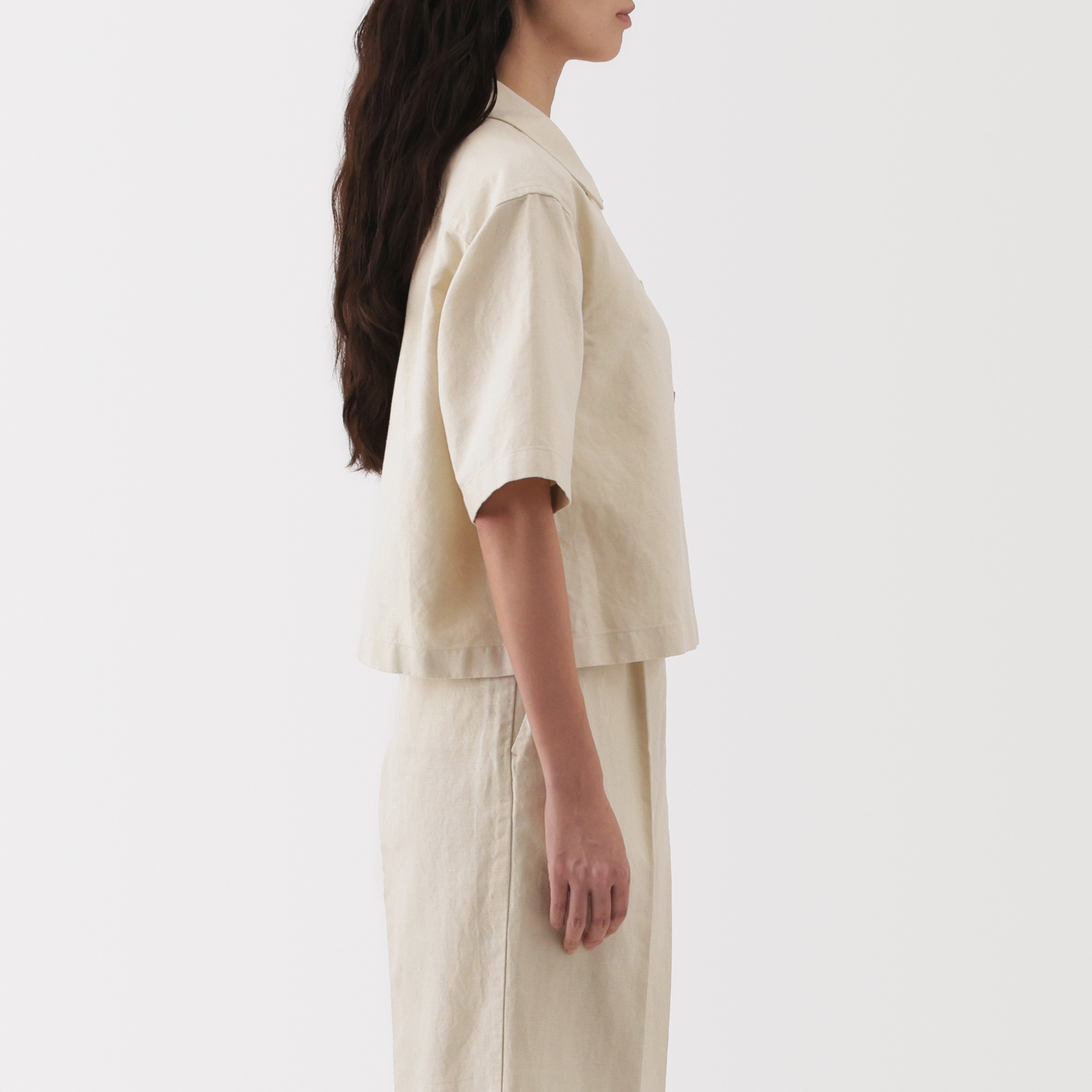 W's Hemp blend twill S/S shirt