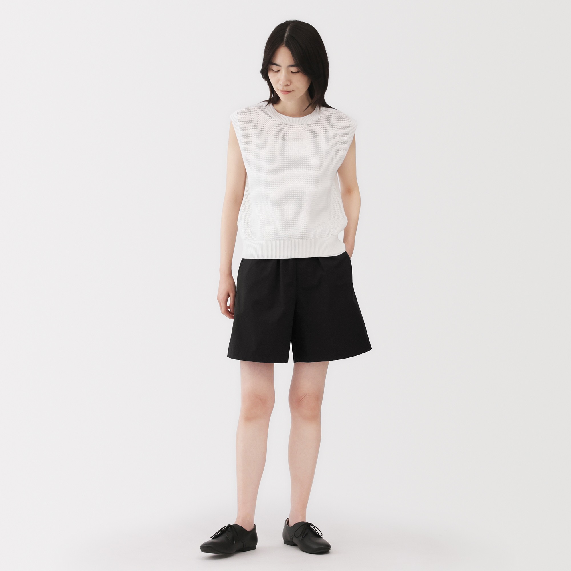 W's Washed broadcloth Short pants