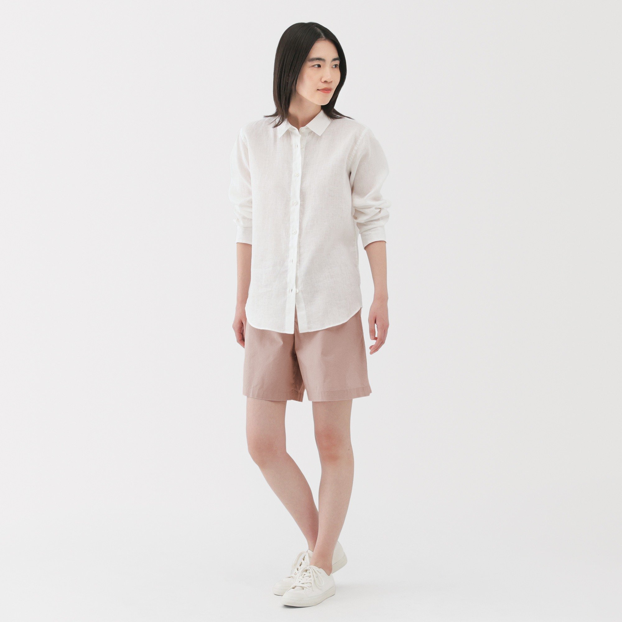 W's Washed broadcloth Short pants
