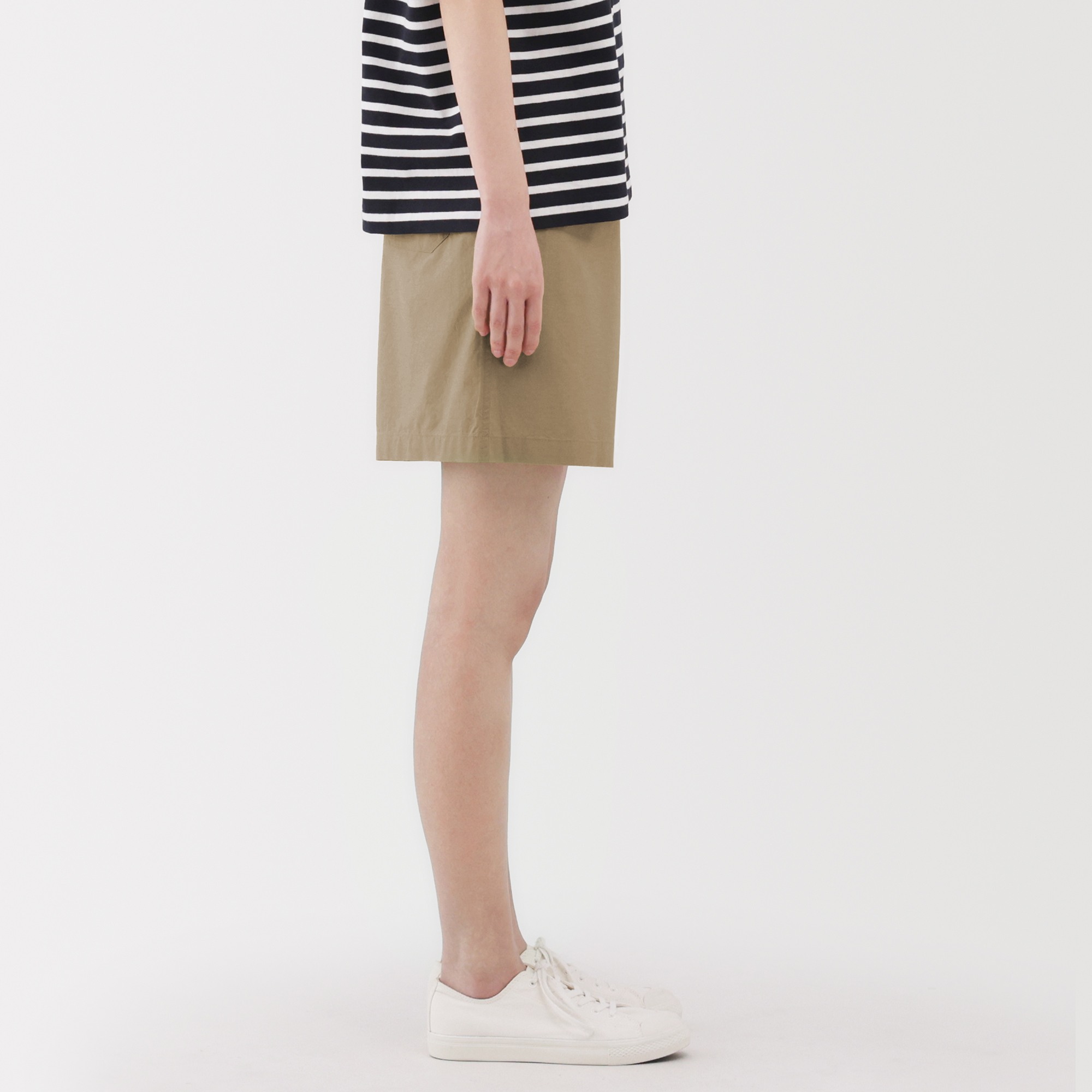 W's Washed broadcloth Short pants