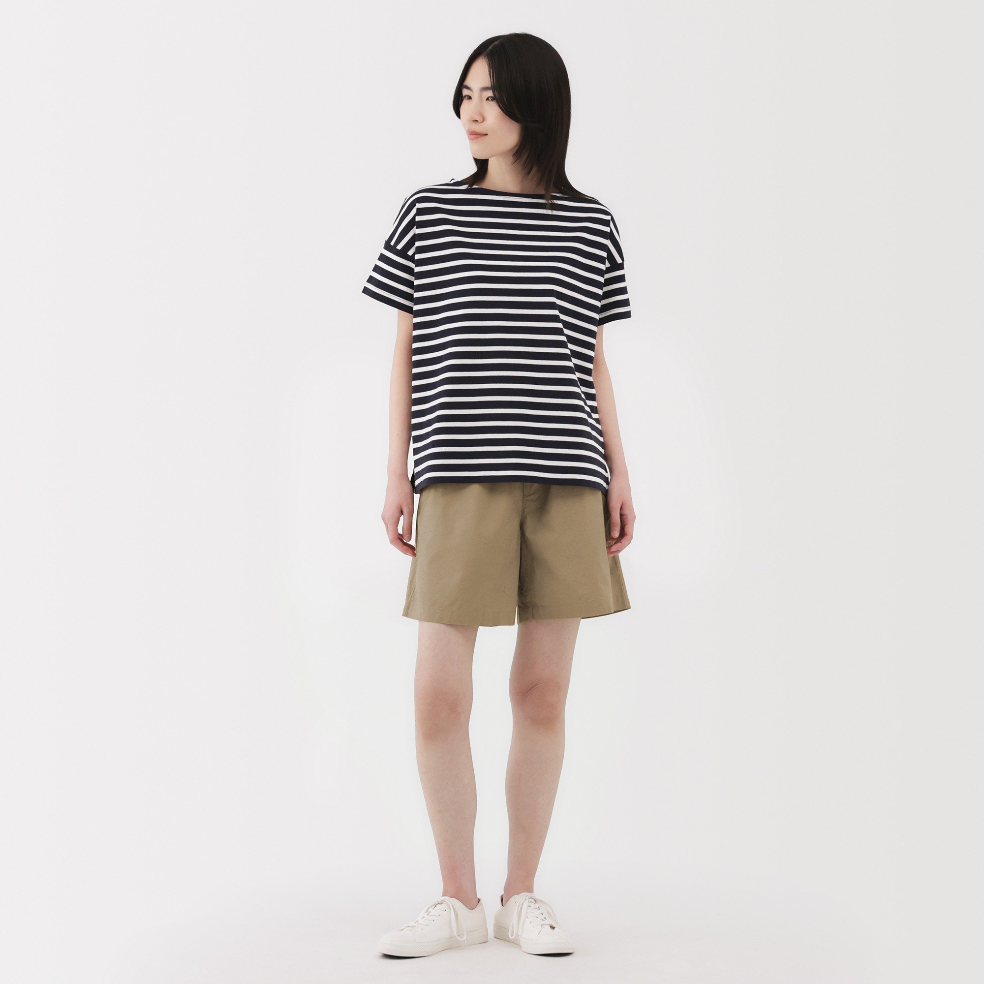 W's Washed broadcloth Short pants