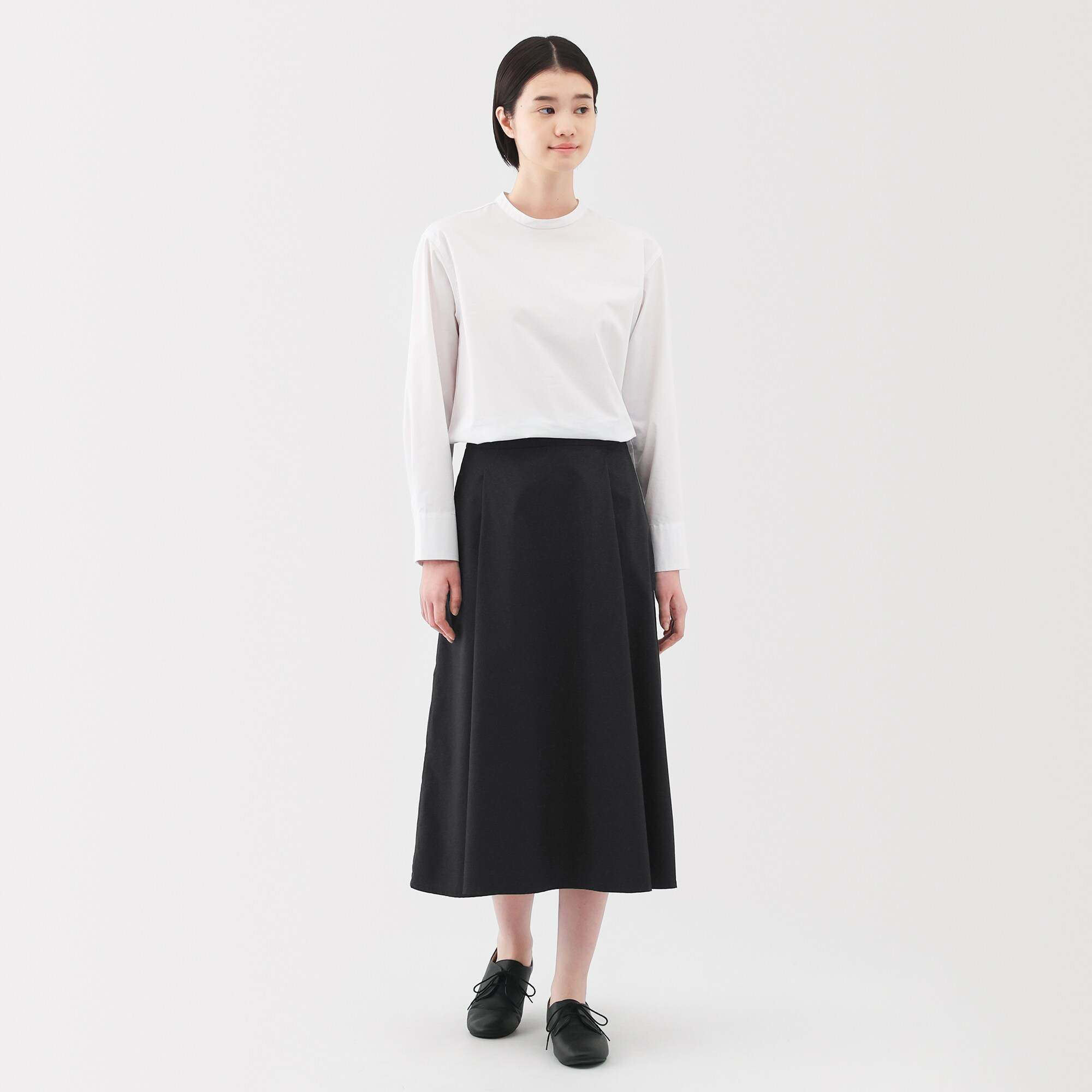 Quick dry broadcloth Flare skirt