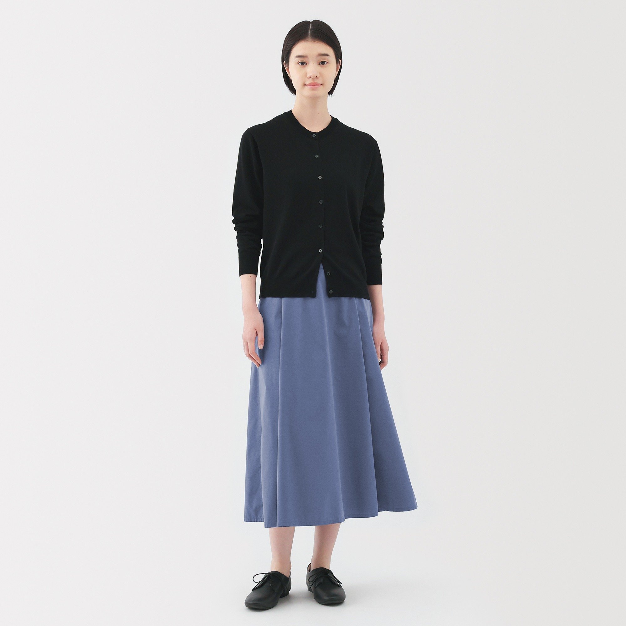 Quick dry broadcloth Flare skirt