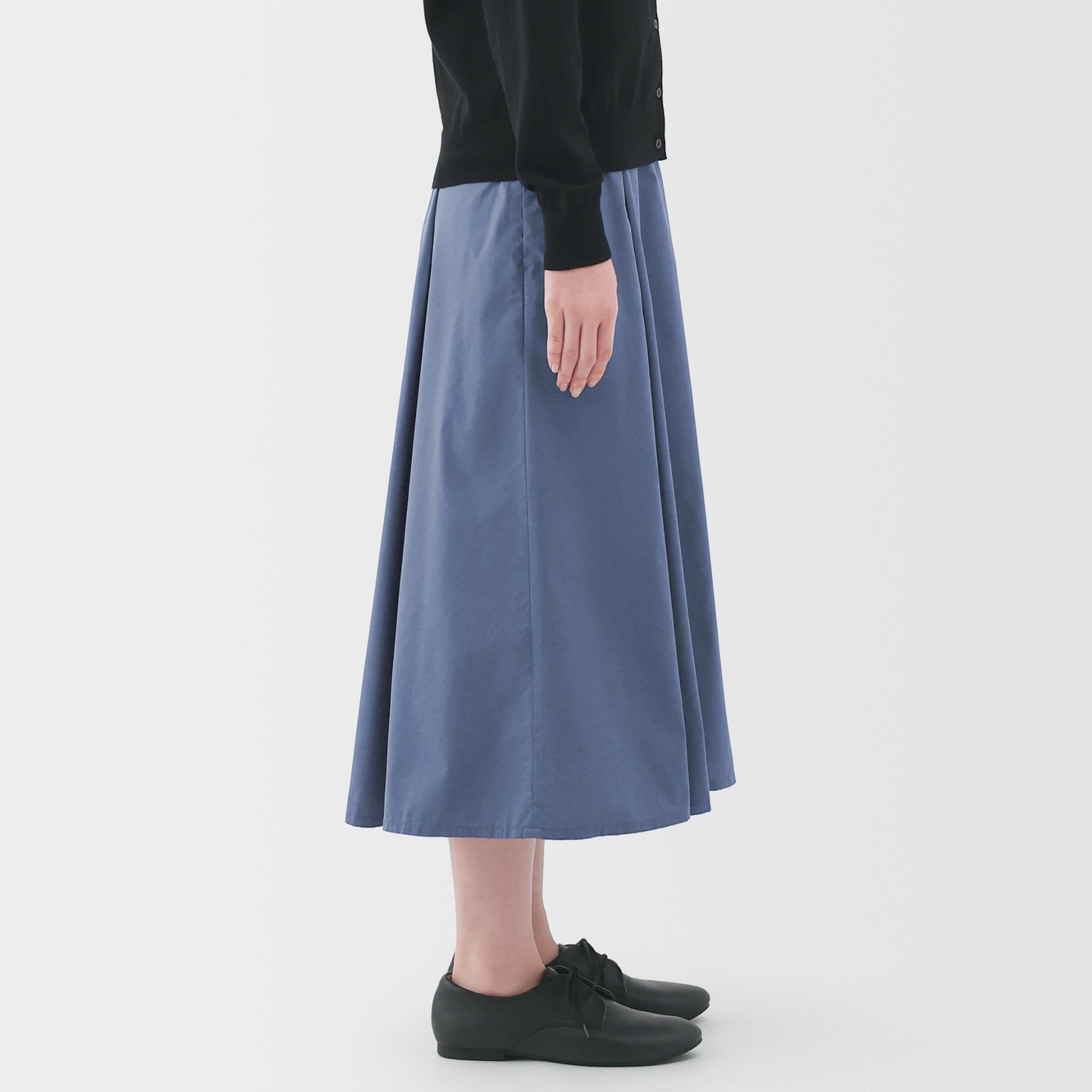 Quick dry broadcloth Flare skirt