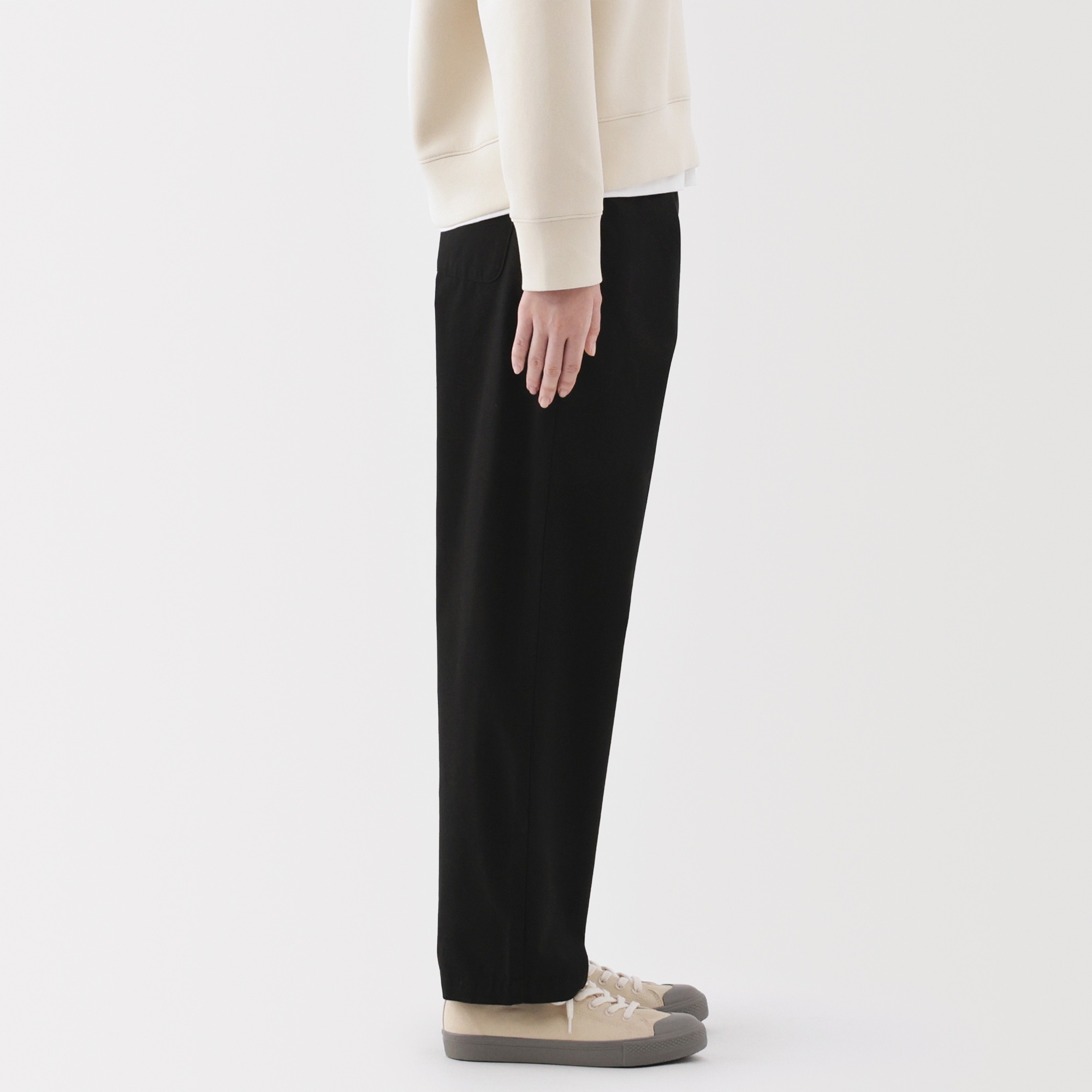 W's Washed cotton Easy tapered pants