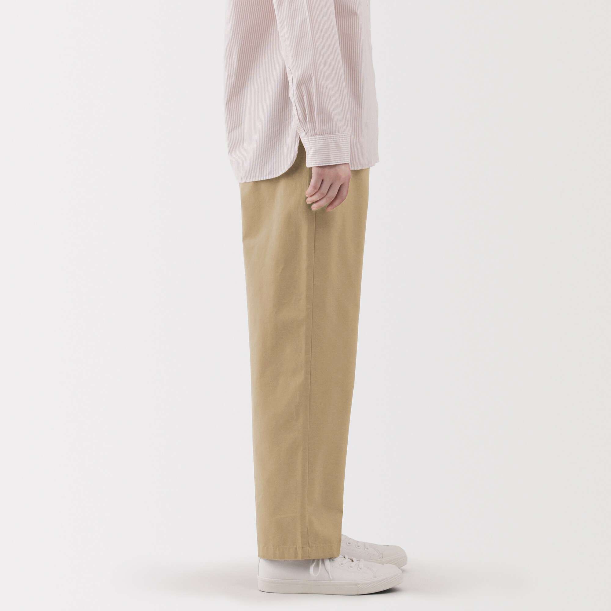 W's Washed cotton Easy tapered pants