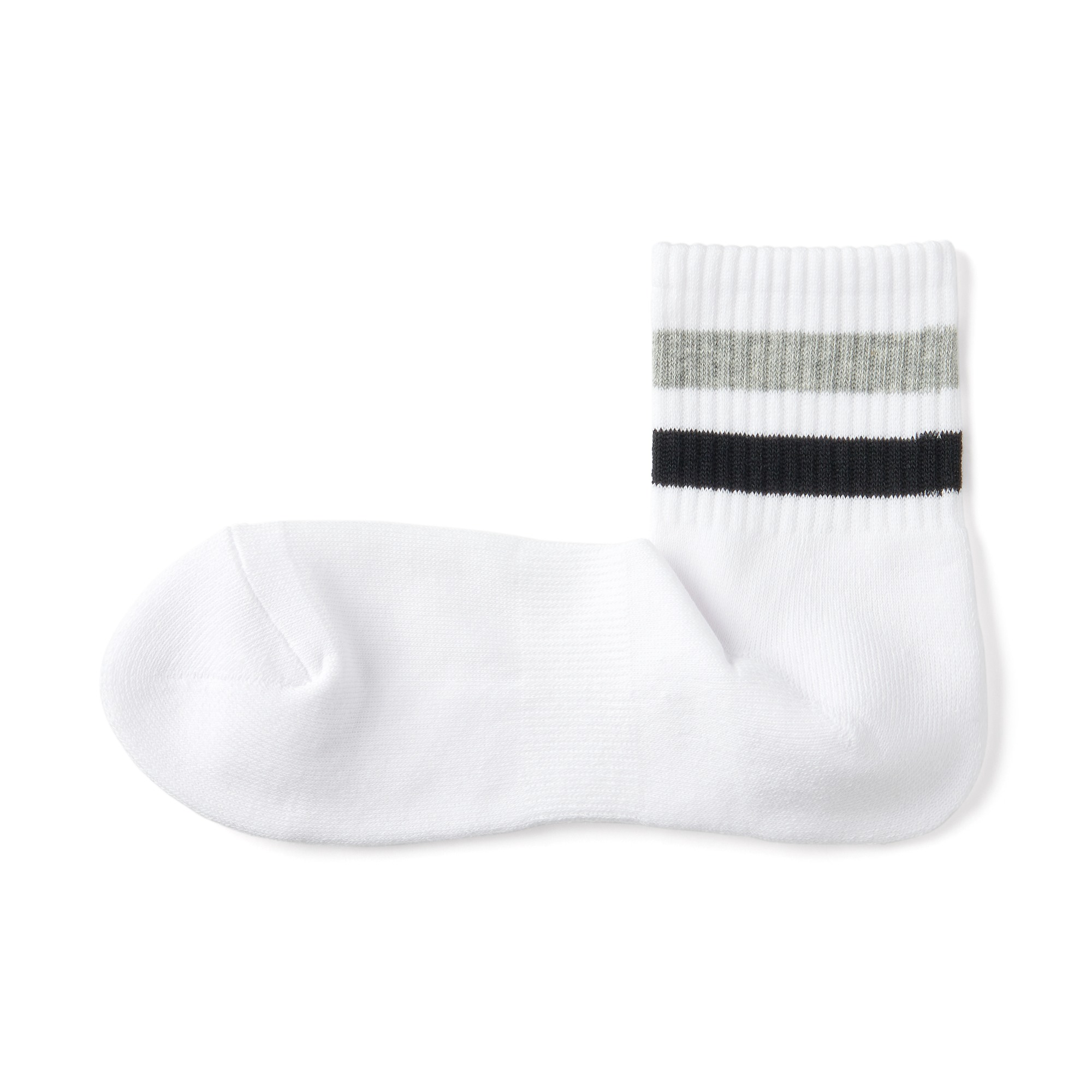 M's right angle pile short socks(Line)