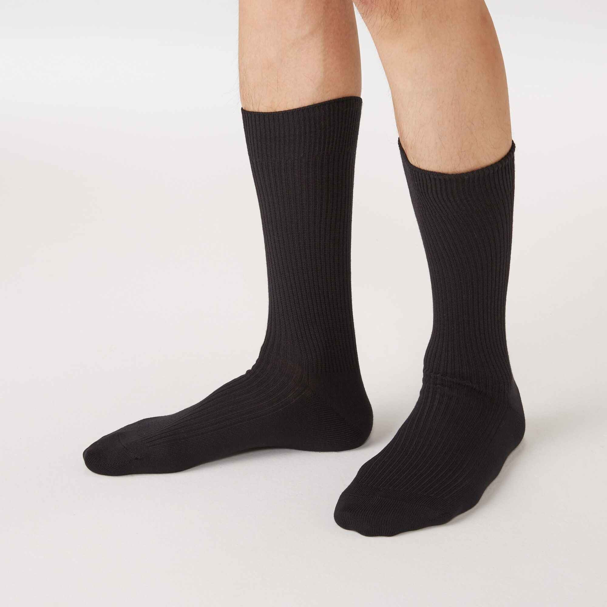 M's right angle ribbed socks