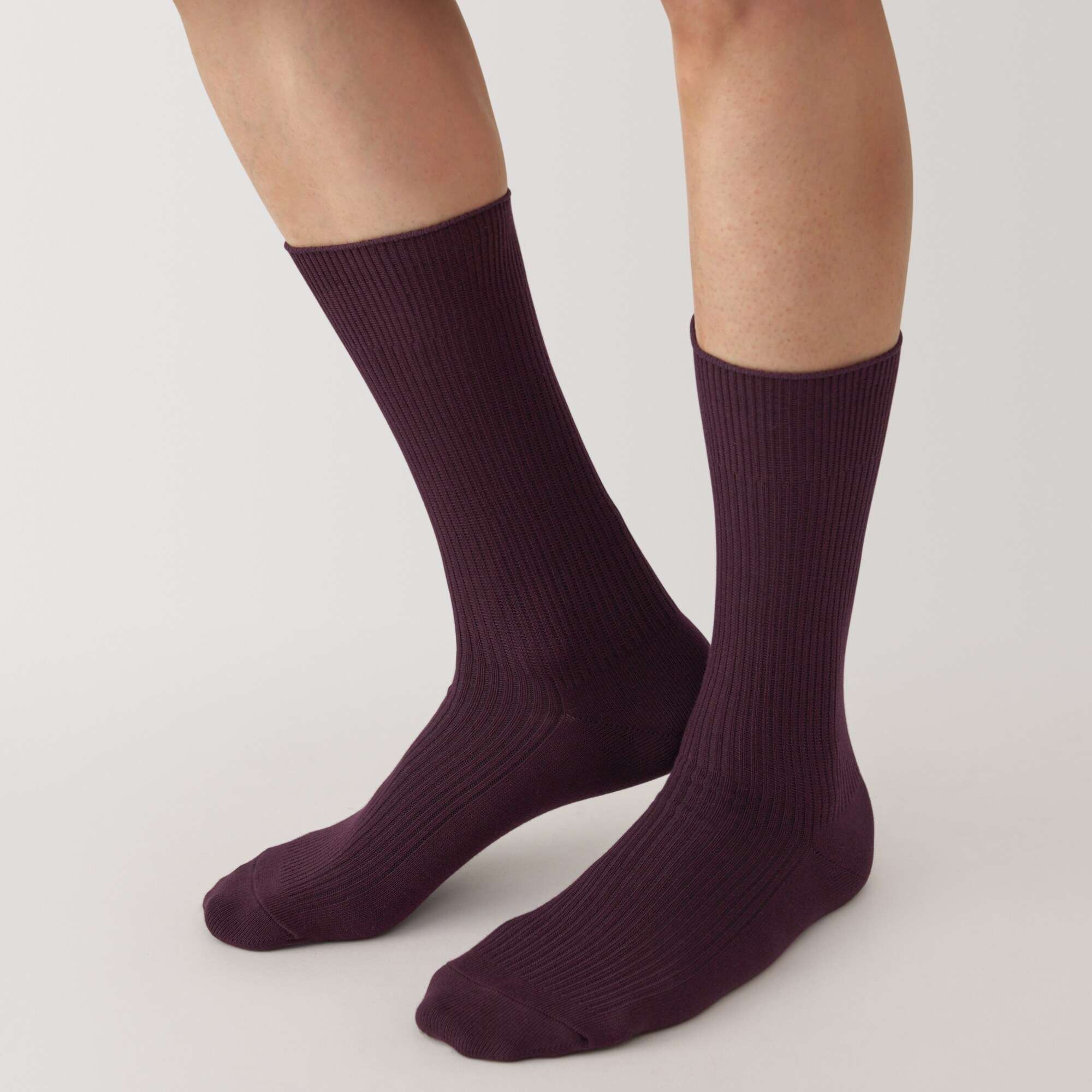 M's right angle ribbed socks