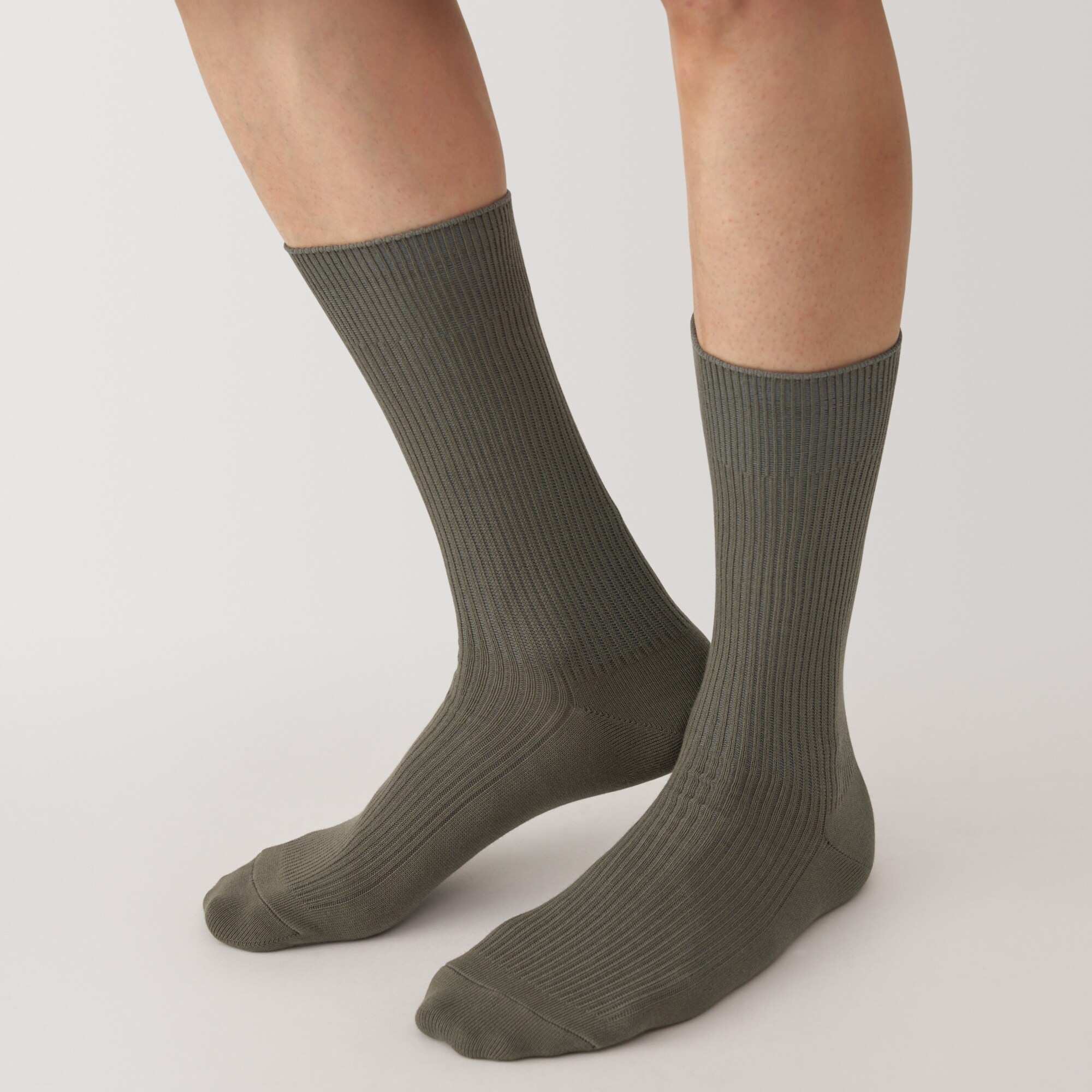 M's right angle ribbed socks