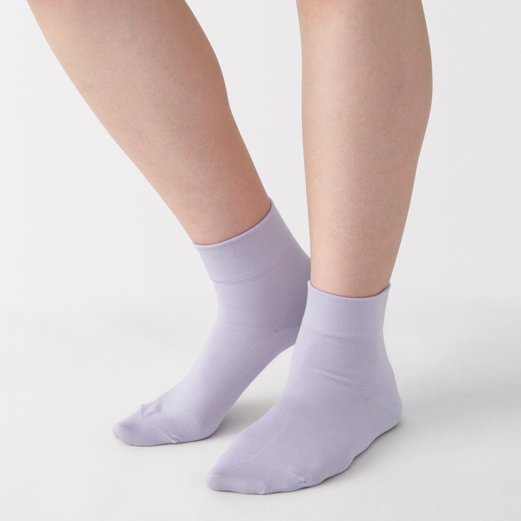 W's right angle rayon mix loose top short socks